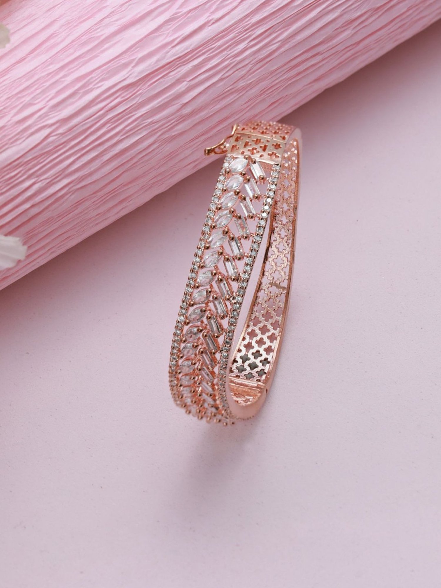 Ladies rose gold on sale bangles