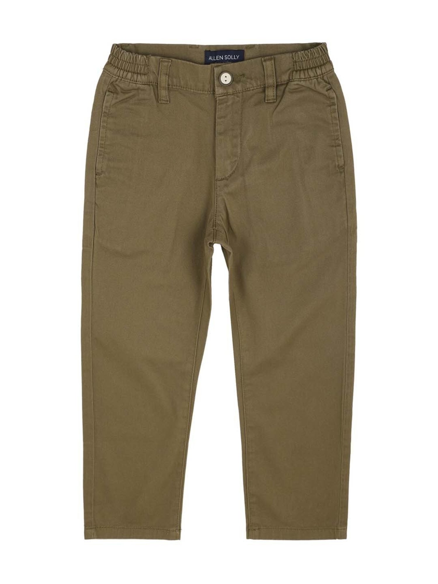 Buy Women Khaki Regular Fit Solid Business Casual Trousers Online - 221341  | Allen Solly