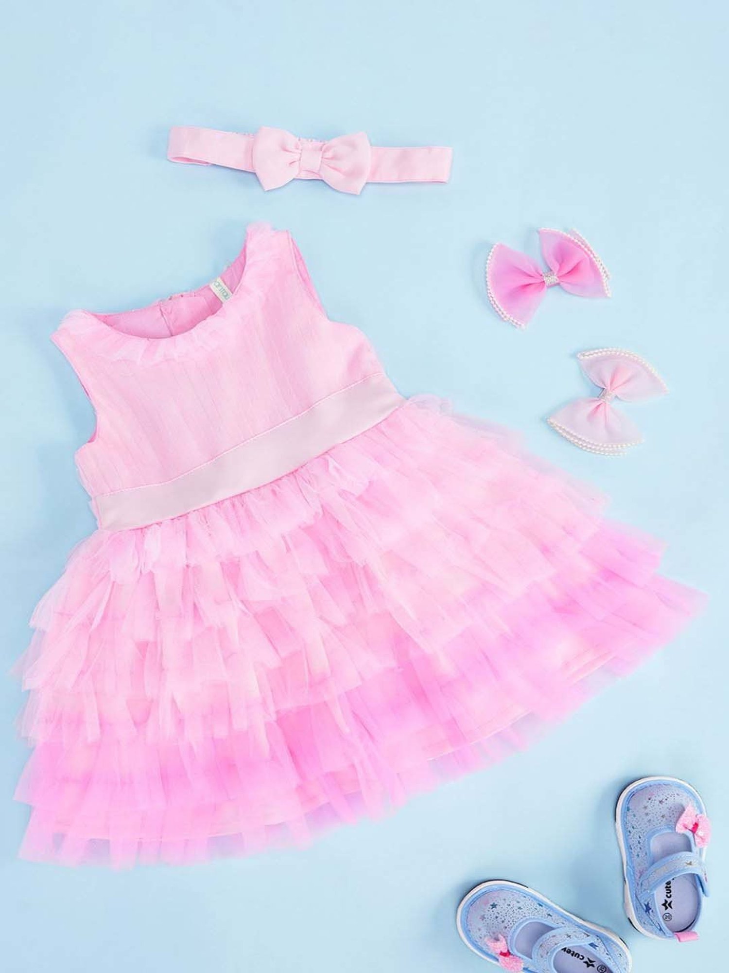 Buy Baby Pink Dresses & Frocks for Girls by TOY BALLOON Online | Ajio.com