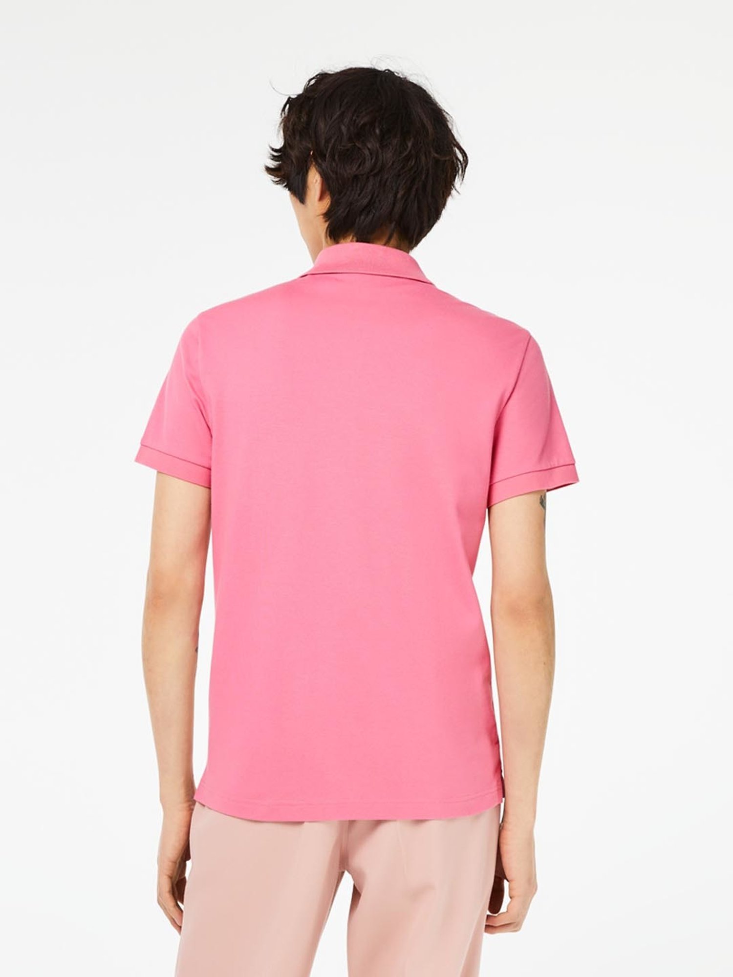 Buy Lacoste Pink Cotton Slim Fit Polo T-Shirt for Mens Online
