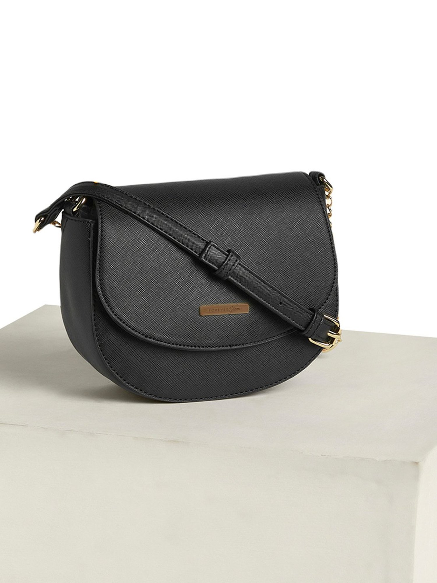 Buy Forever Glam by Pantaloons Black Textured Small Cross Body Bag at Best  Price @ Tata CLiQ