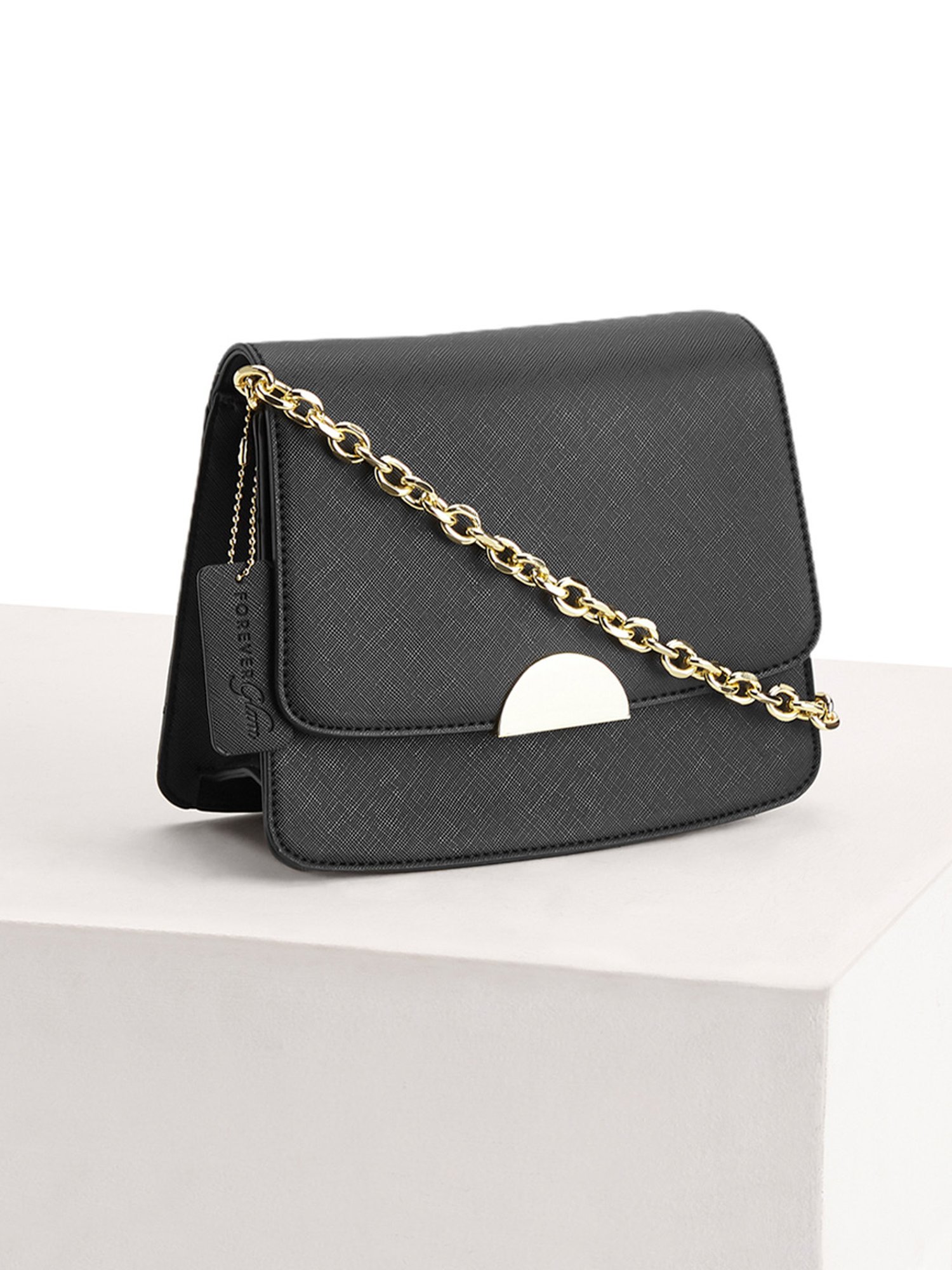 Black Crossbody Purse With Chain Strap