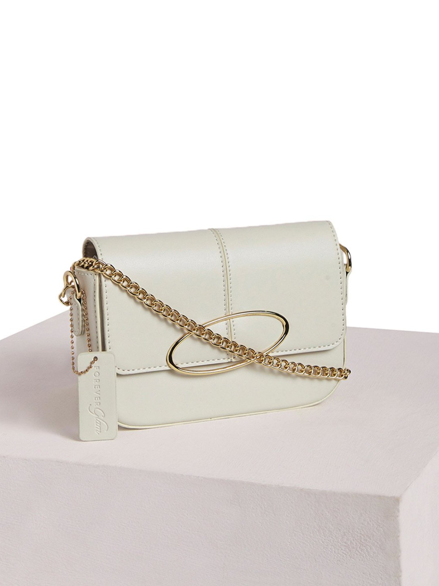 Forever Glam Women White Fashion Handbag - Selling Fast at Pantaloons.com