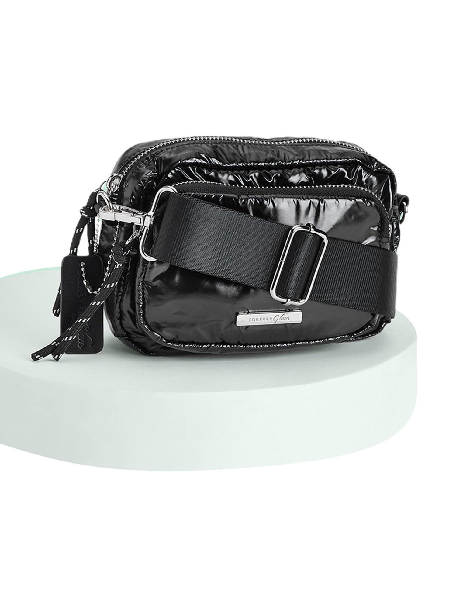 Forever glam 2025 black sling bags