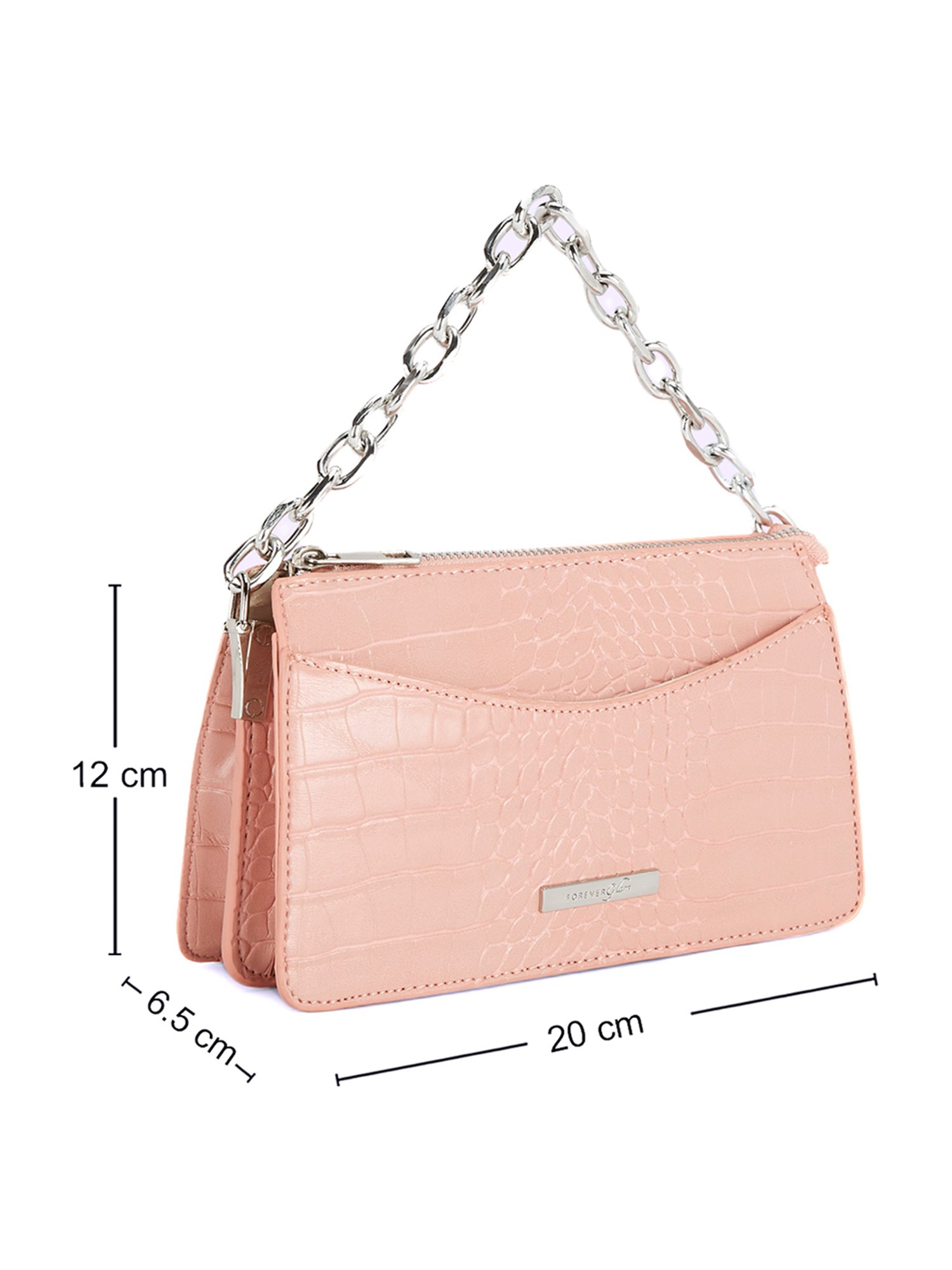 Forever Glam Pink Patterned Casual Semi PU Women Cross Body Bag