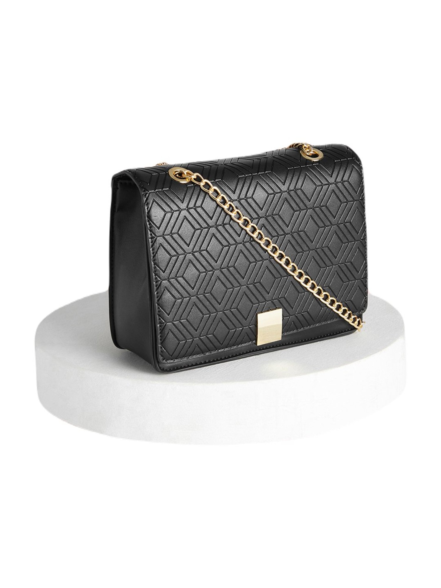 Buy Forever Glam by Pantaloons Black Textured Small Cross Body Bag at Best  Price @ Tata CLiQ