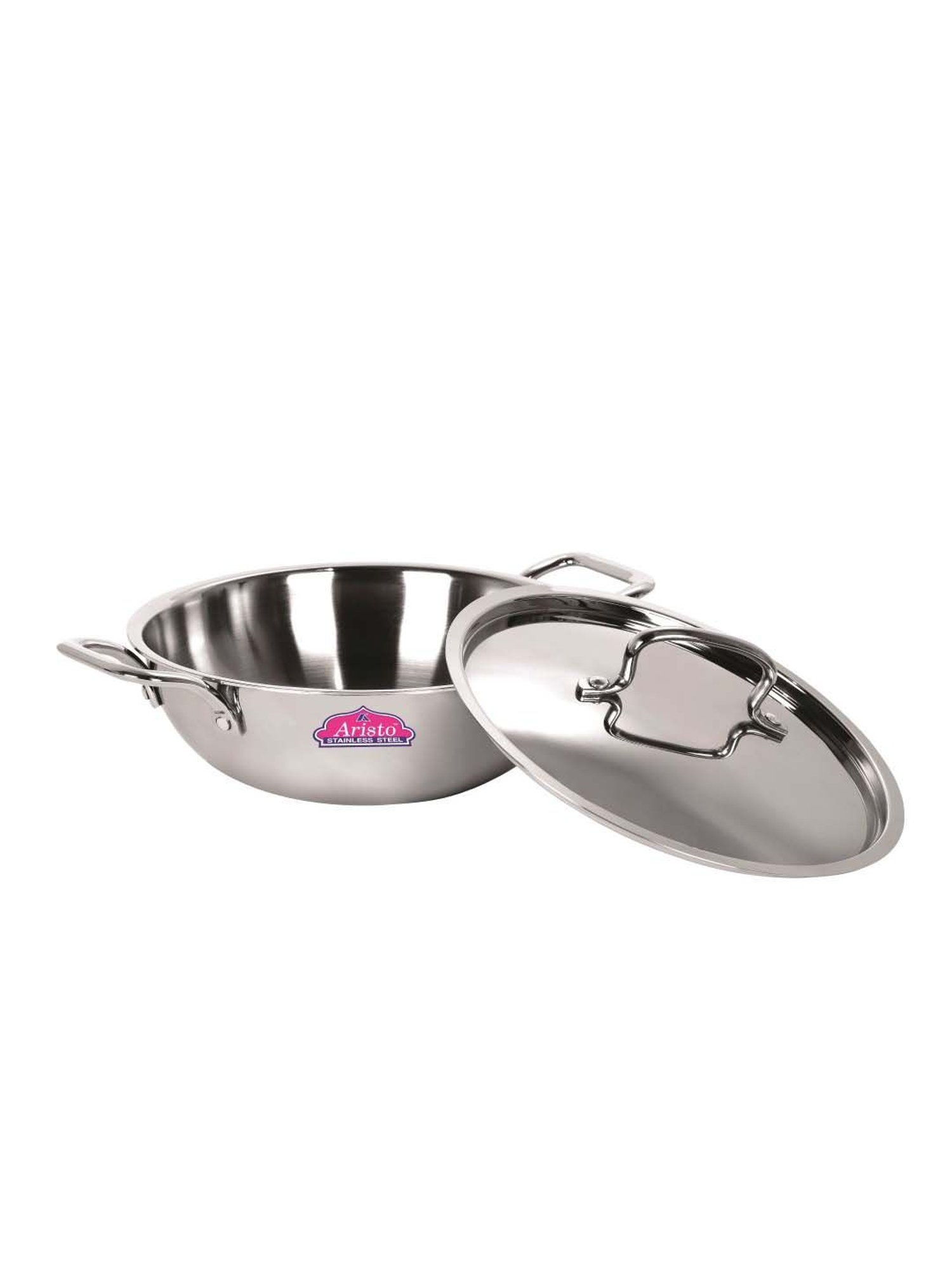 Buy Best Triply Stainless Steel kadai/kadhai Online - The Indus Valley