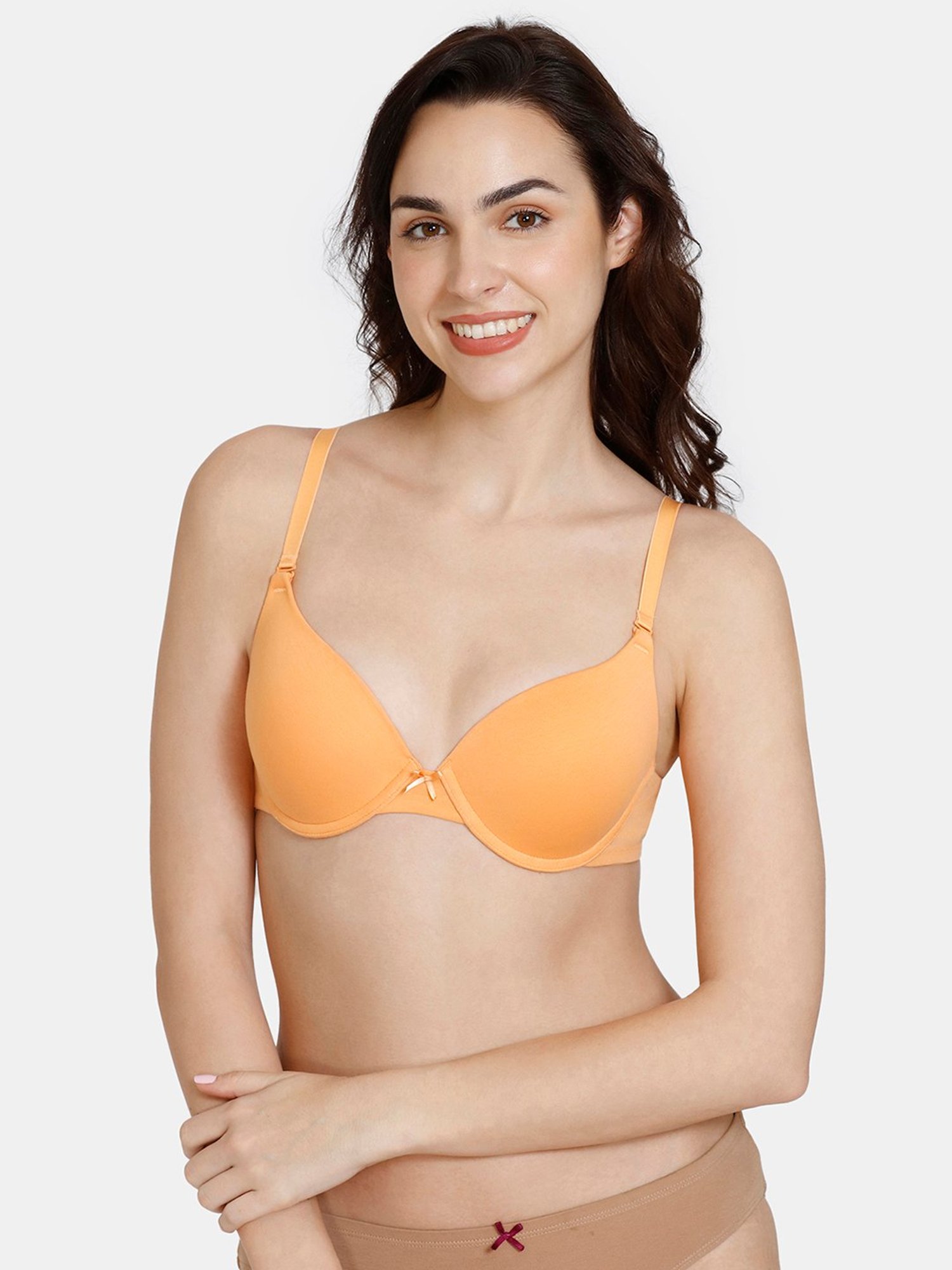 Zivame Orange Medium Coverage Padded T-Shirt Bra