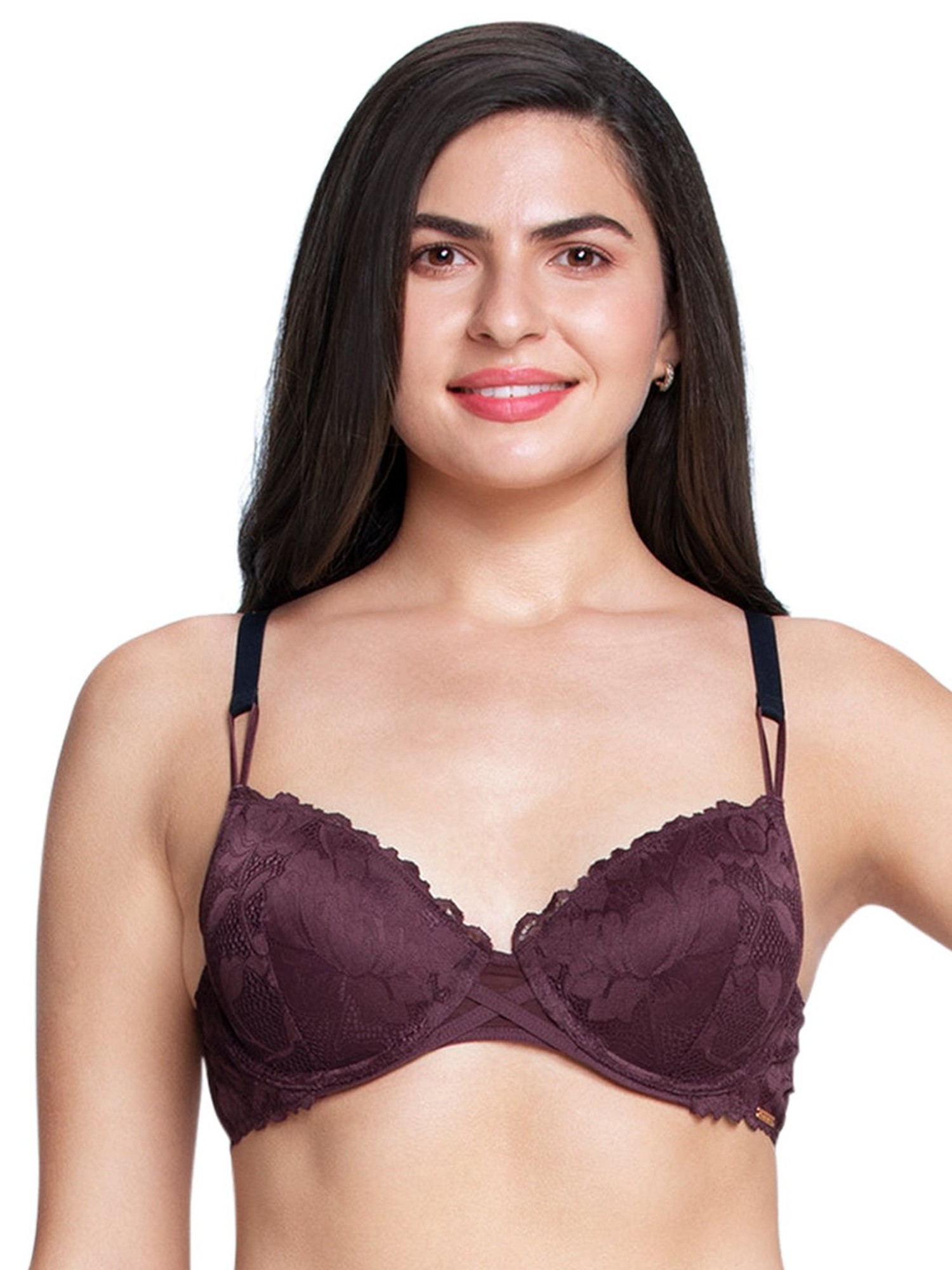 Buy Amante Purple Lace Pattern Full Coverage Bra for Women Online @ Tata  CLiQ