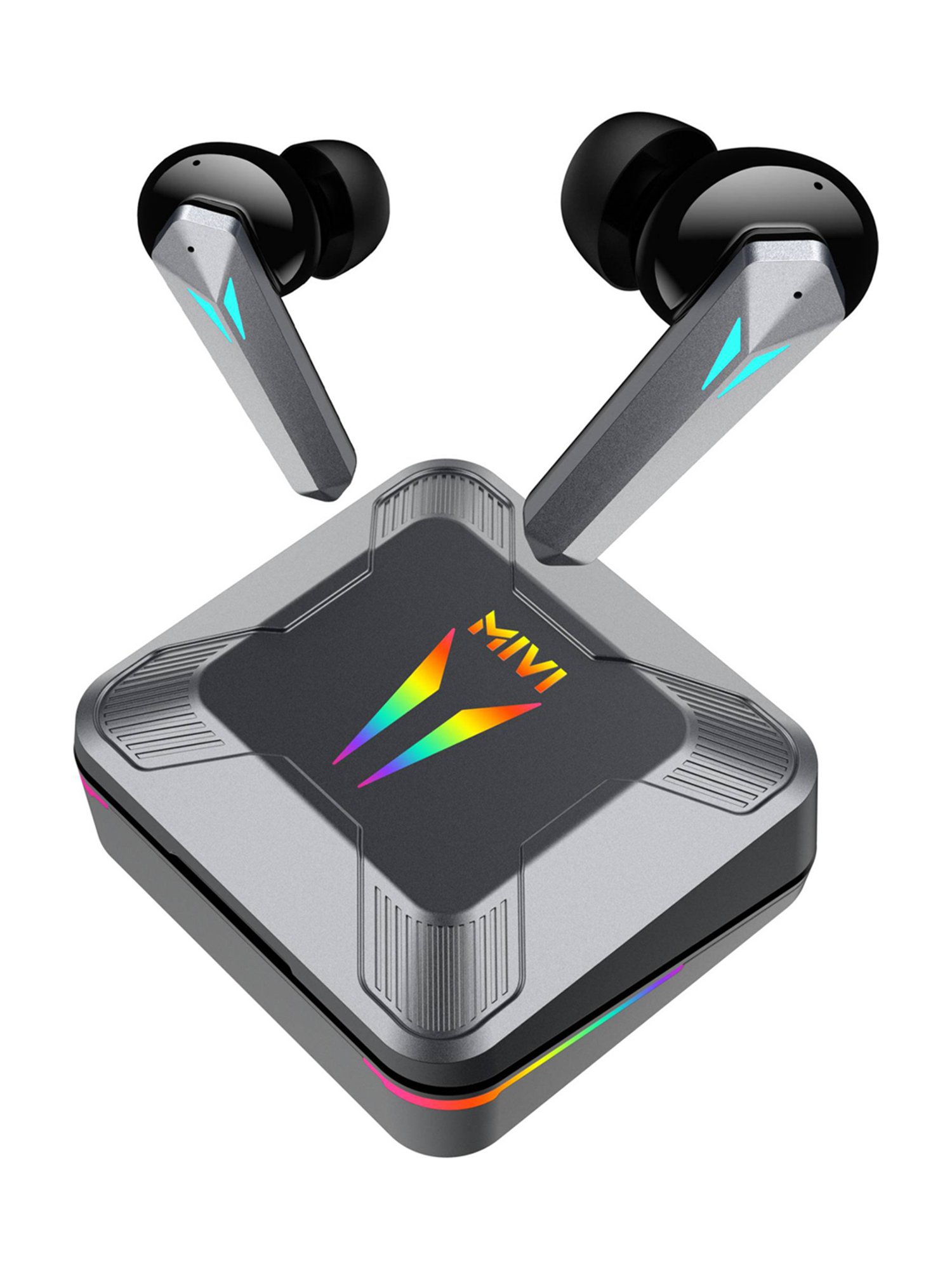 Buy Mivi Commando X9 BT Earbuds with Dual RGB Lights Space Grey