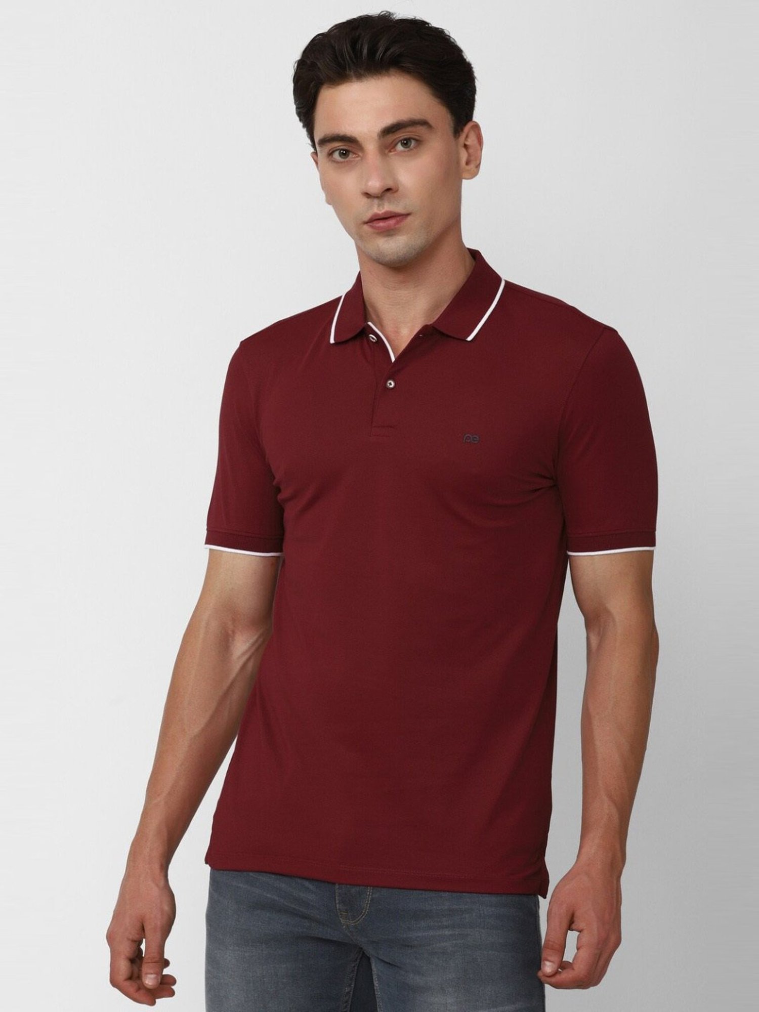 Cotton Blend Plain Peter England Mens Shirt, Formal Wear