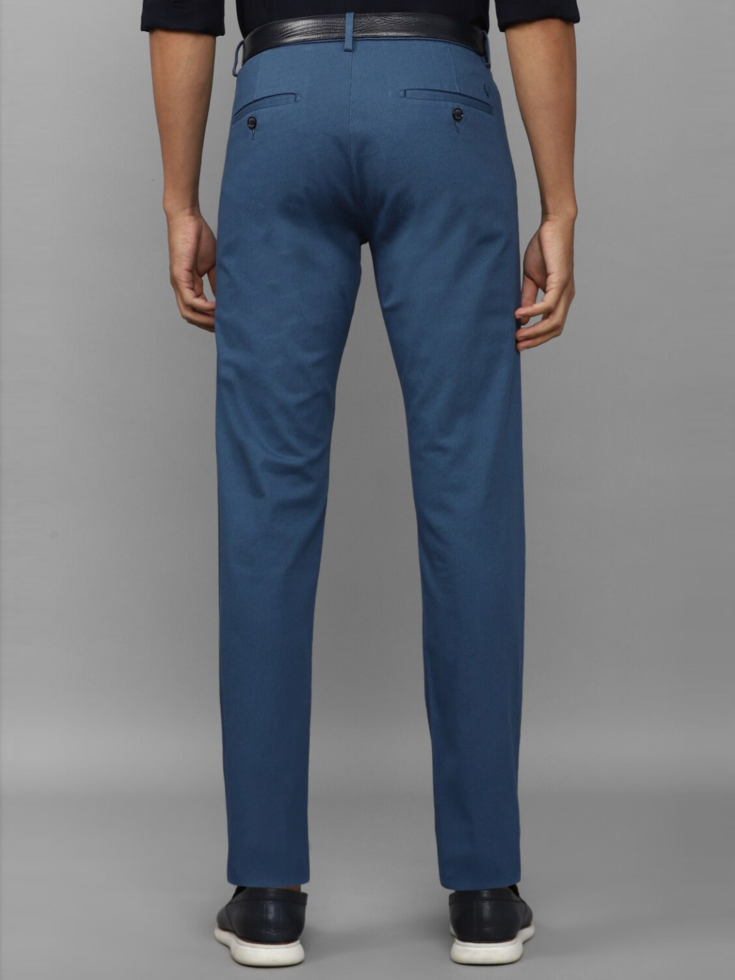 Buy Men Blue Slim Fit Check Formal Trousers Online  628616  Allen Solly