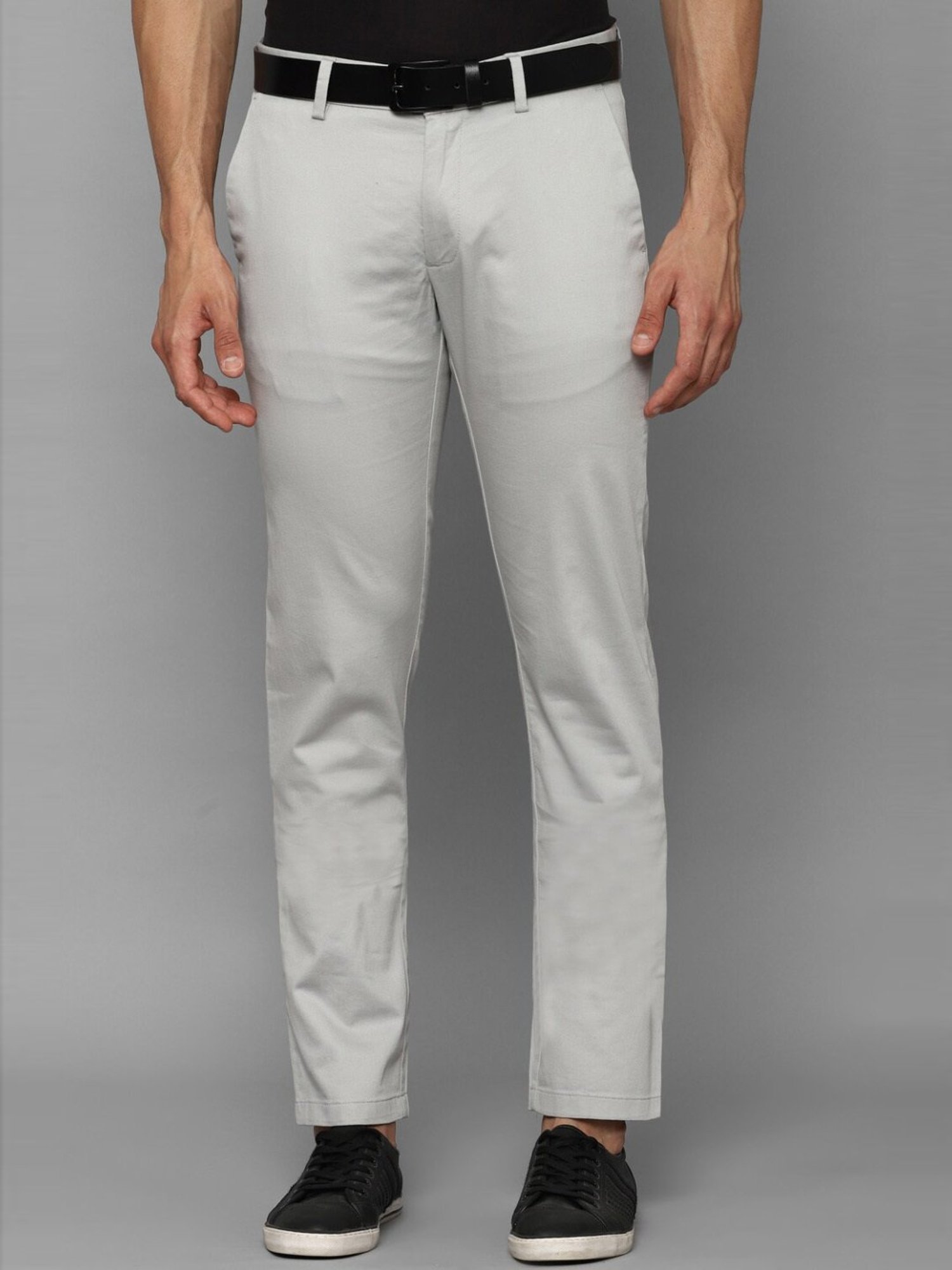 Buy Grey Polyester Viscose Formal Trousers online  Looksgudin