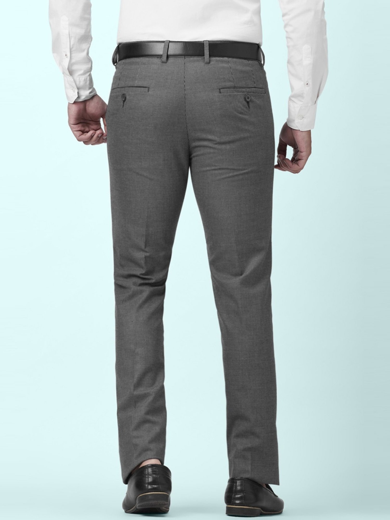 Black Solid Full Length Formal Men Slim Fit Trousers - Selling Fast at  Pantaloons.com
