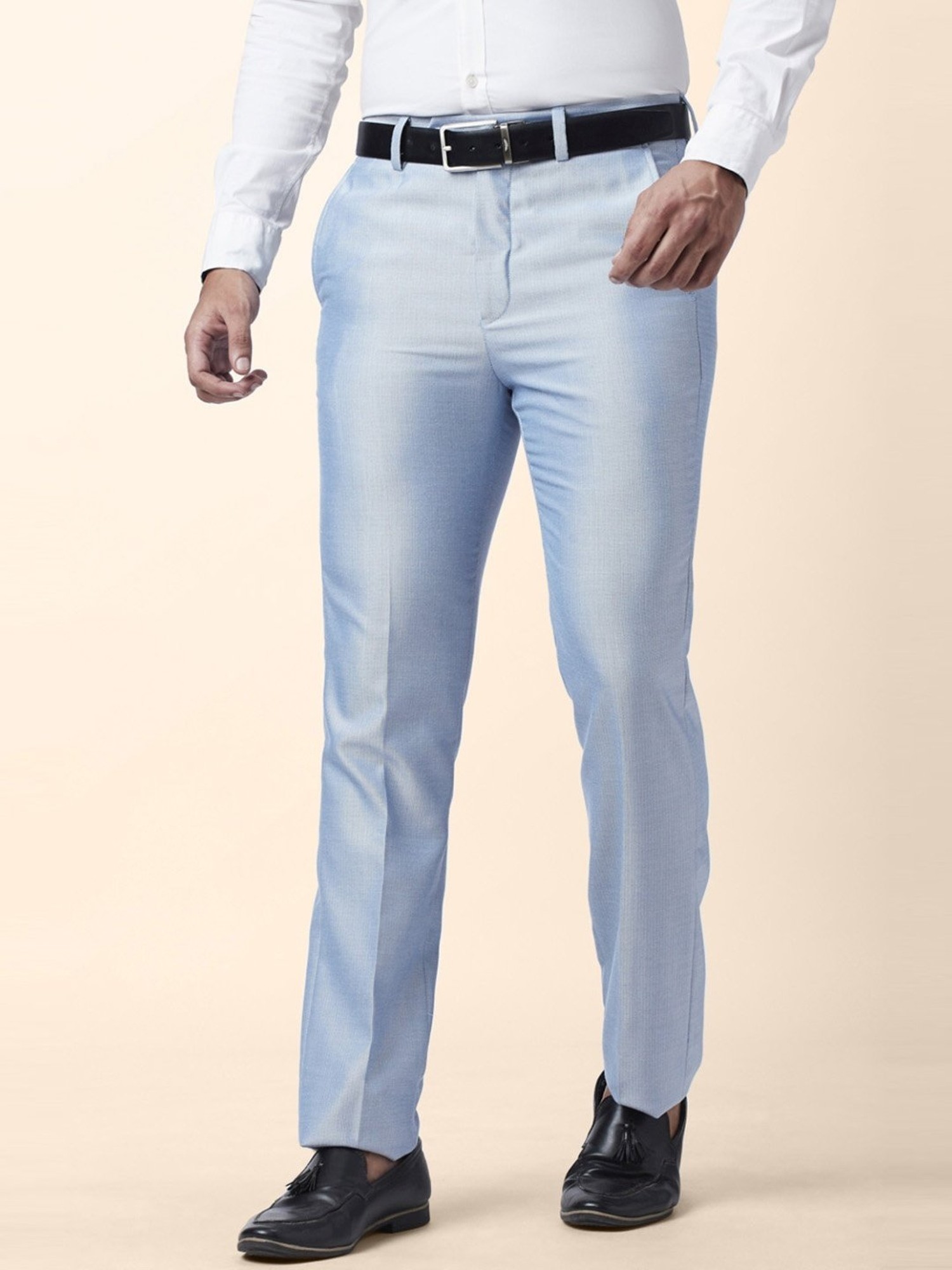 Richard Parker Men Slim Fit Formal Grey Trouser - Selling Fast at Pantaloons .com