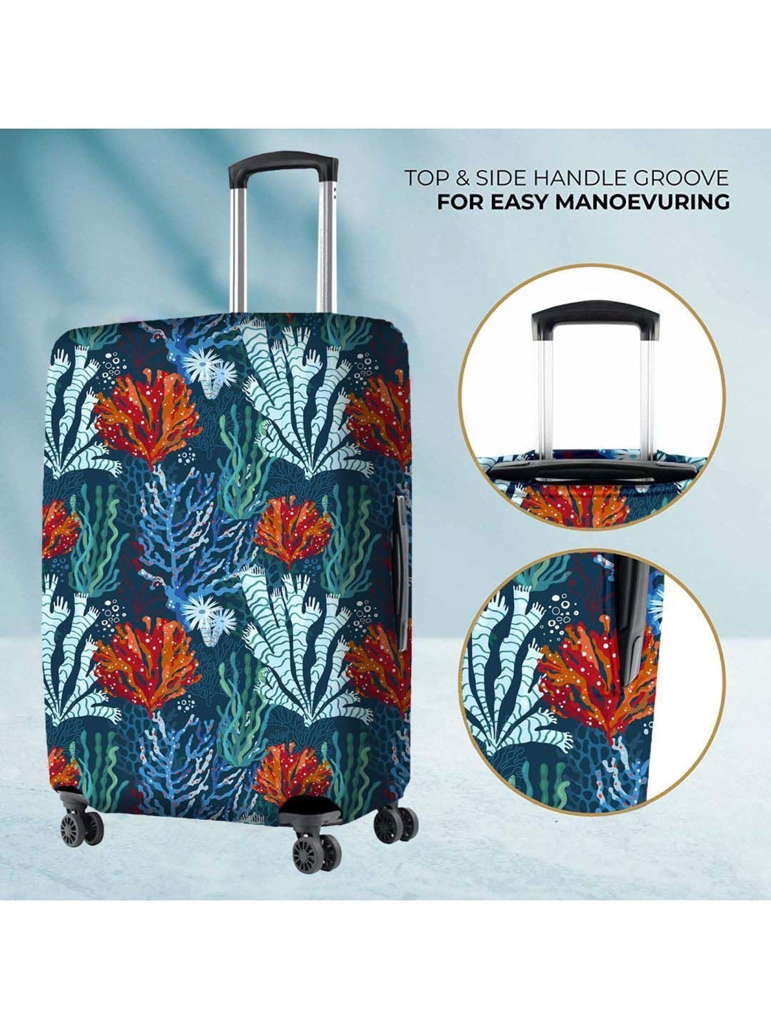 Buy Nasher Miles Small Protective Luggage Cover - Coral Design Online At  Best Price @ Tata CLiQ