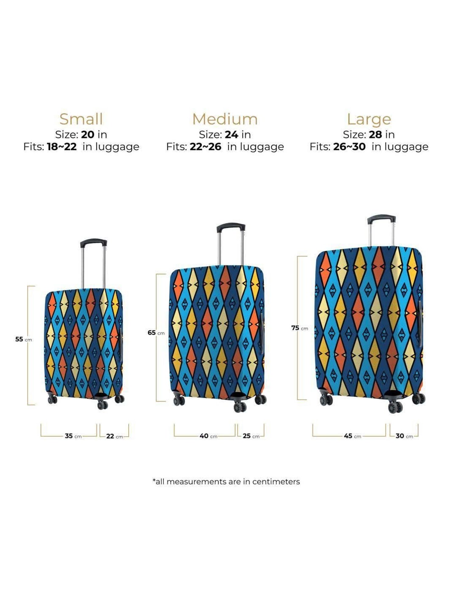 Nasher Miles Polyester 55 cm (20 Inch) Small Protective Luggage Cover -  Women Design price in UAE,  UAE