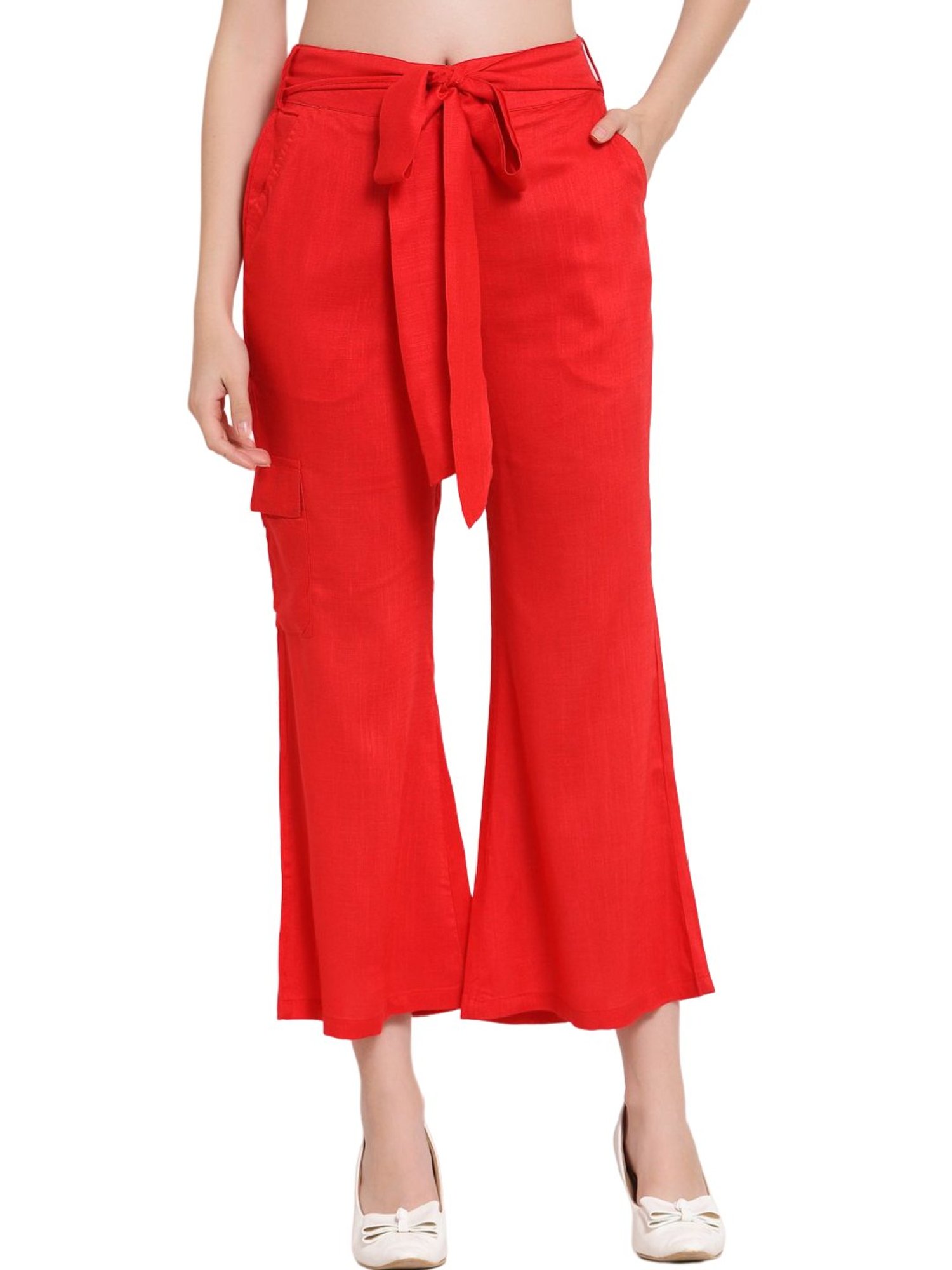 ASOS DESIGN oversized cargo trousers in red  ASOS