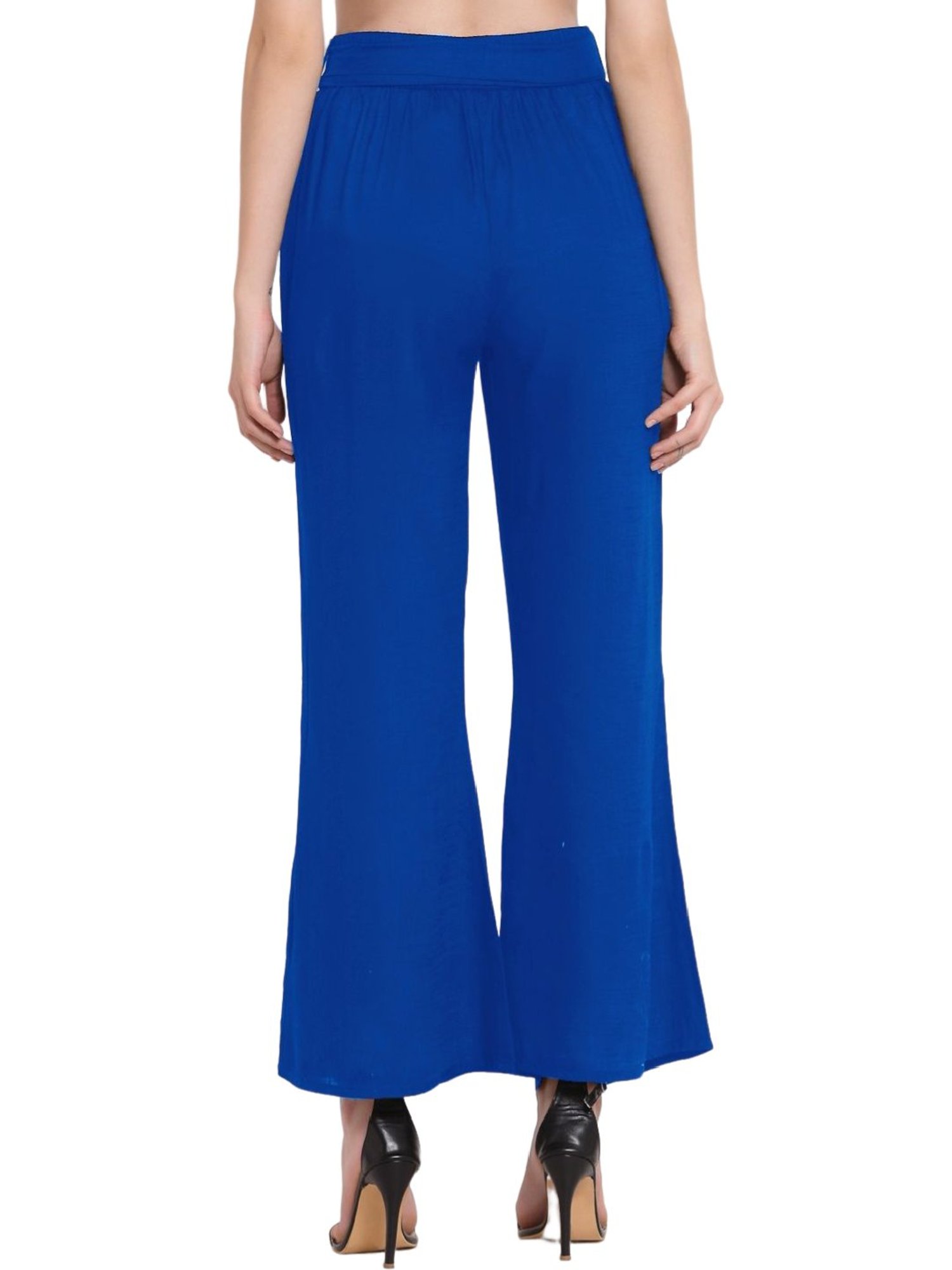 Buy NUSH Womens Solid Bootcut Trousers  Shoppers Stop
