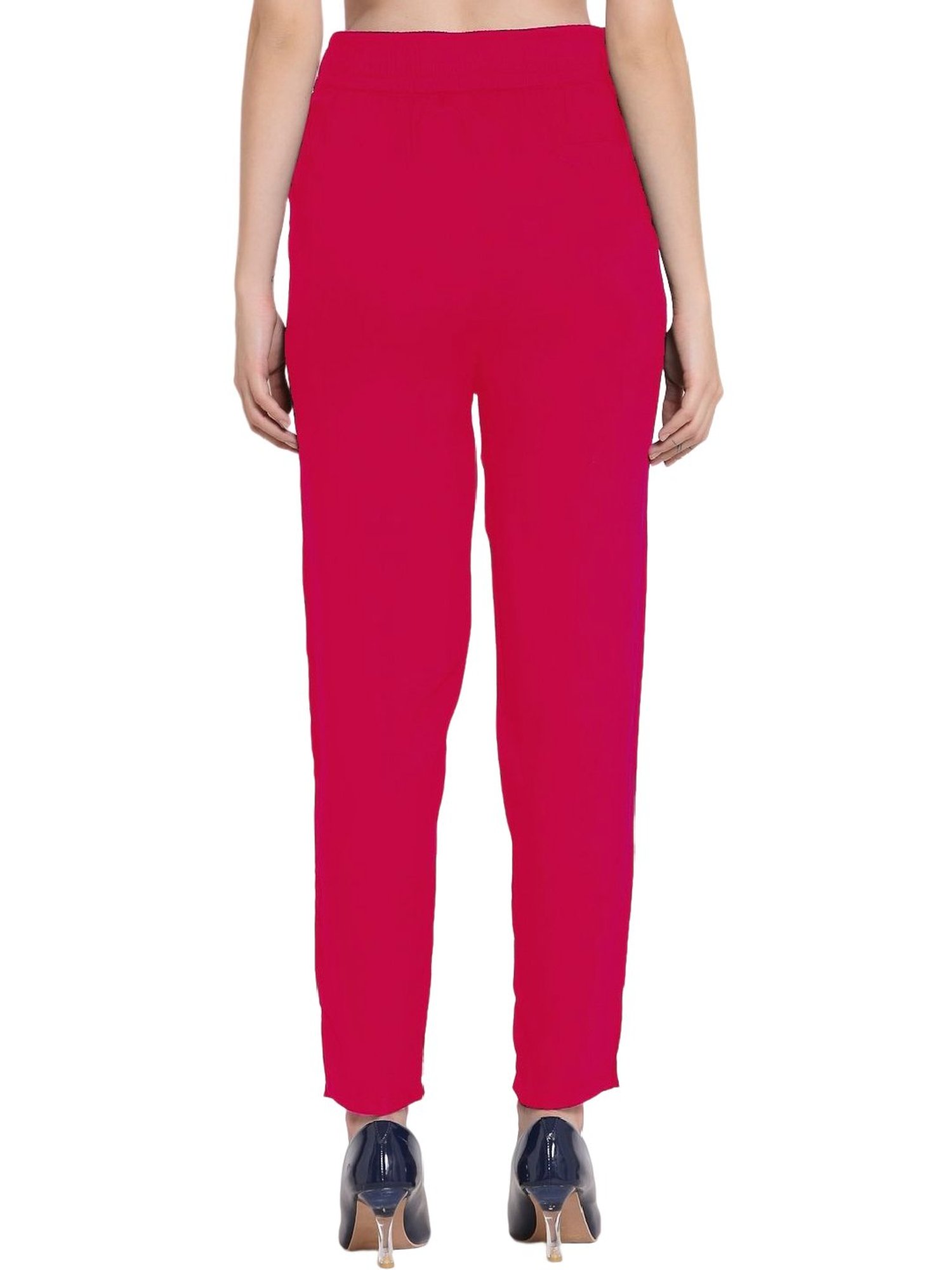 Stealing The Show High Waist Trousers In Hot Pink  Summer pants outfits  Pink pants outfit Clothes