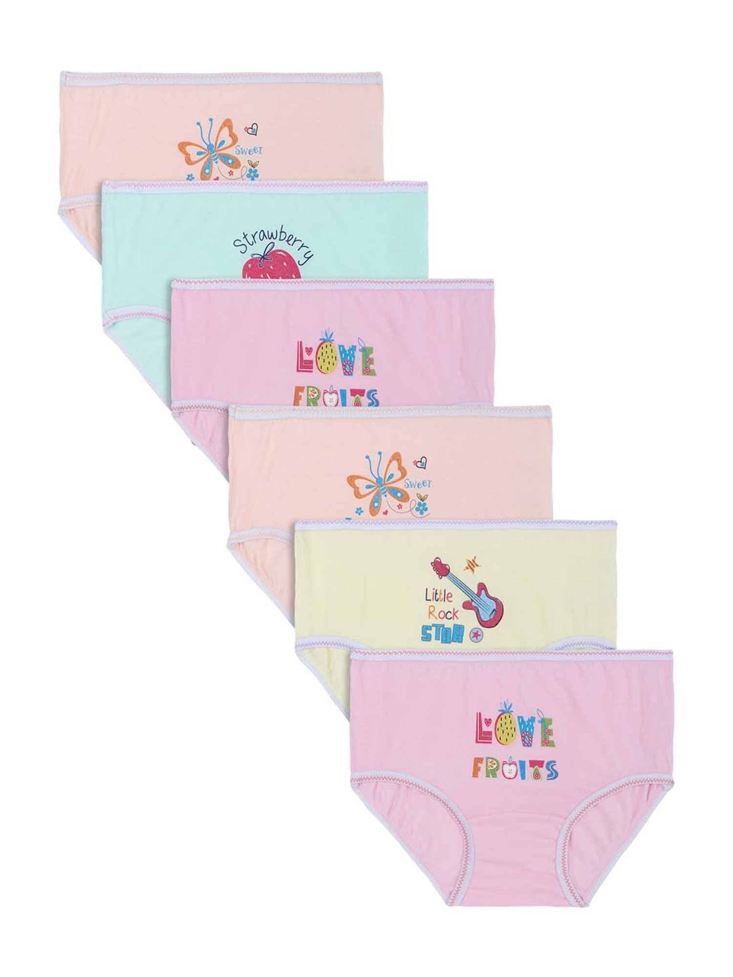 Buy Dyca Kids Multicolor Cotton Solid Panties for Girls Clothing Online @  Tata CLiQ