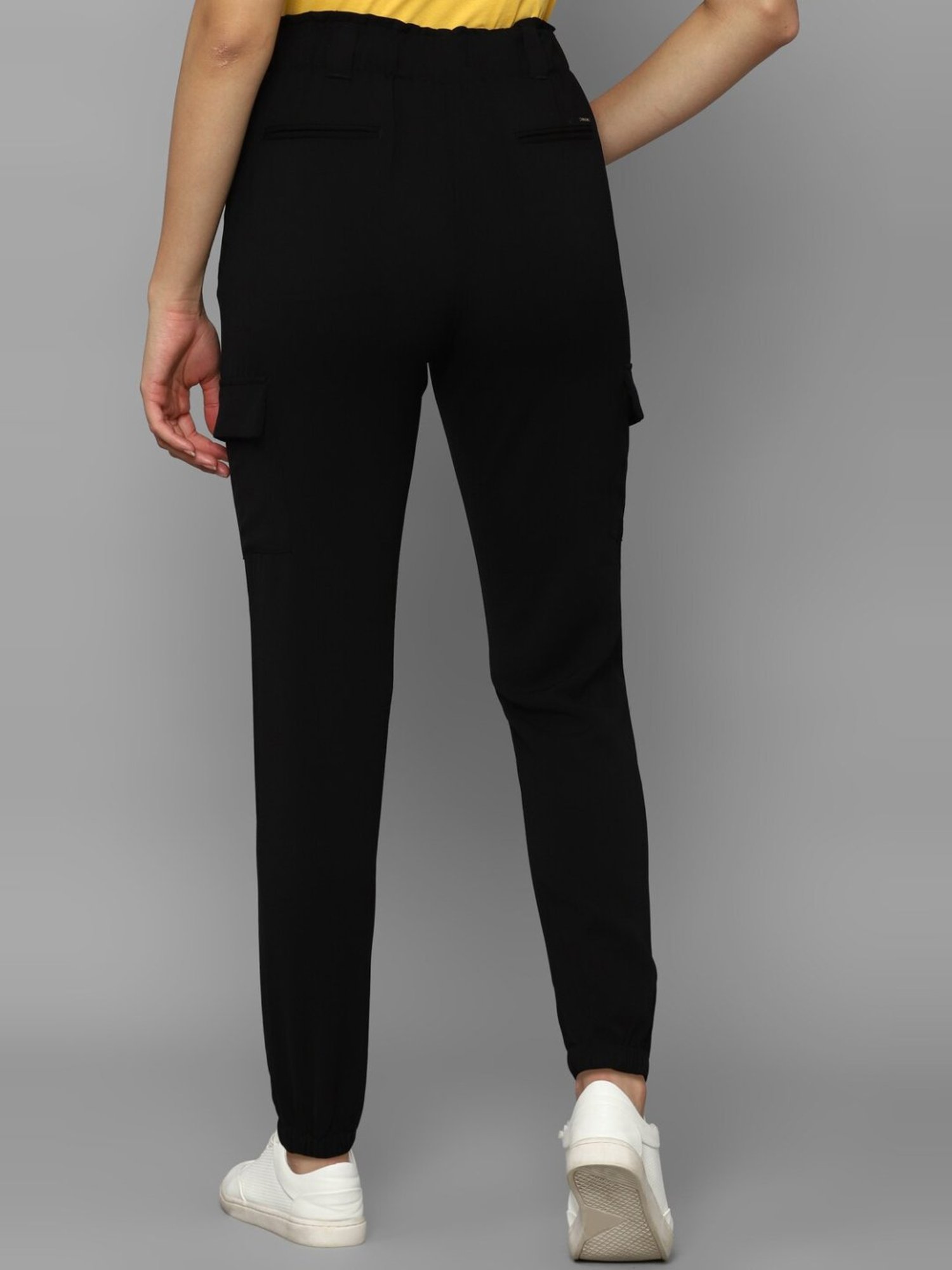 Buy Allen Solly Black High Rise Trousers for Women Online @ Tata CLiQ