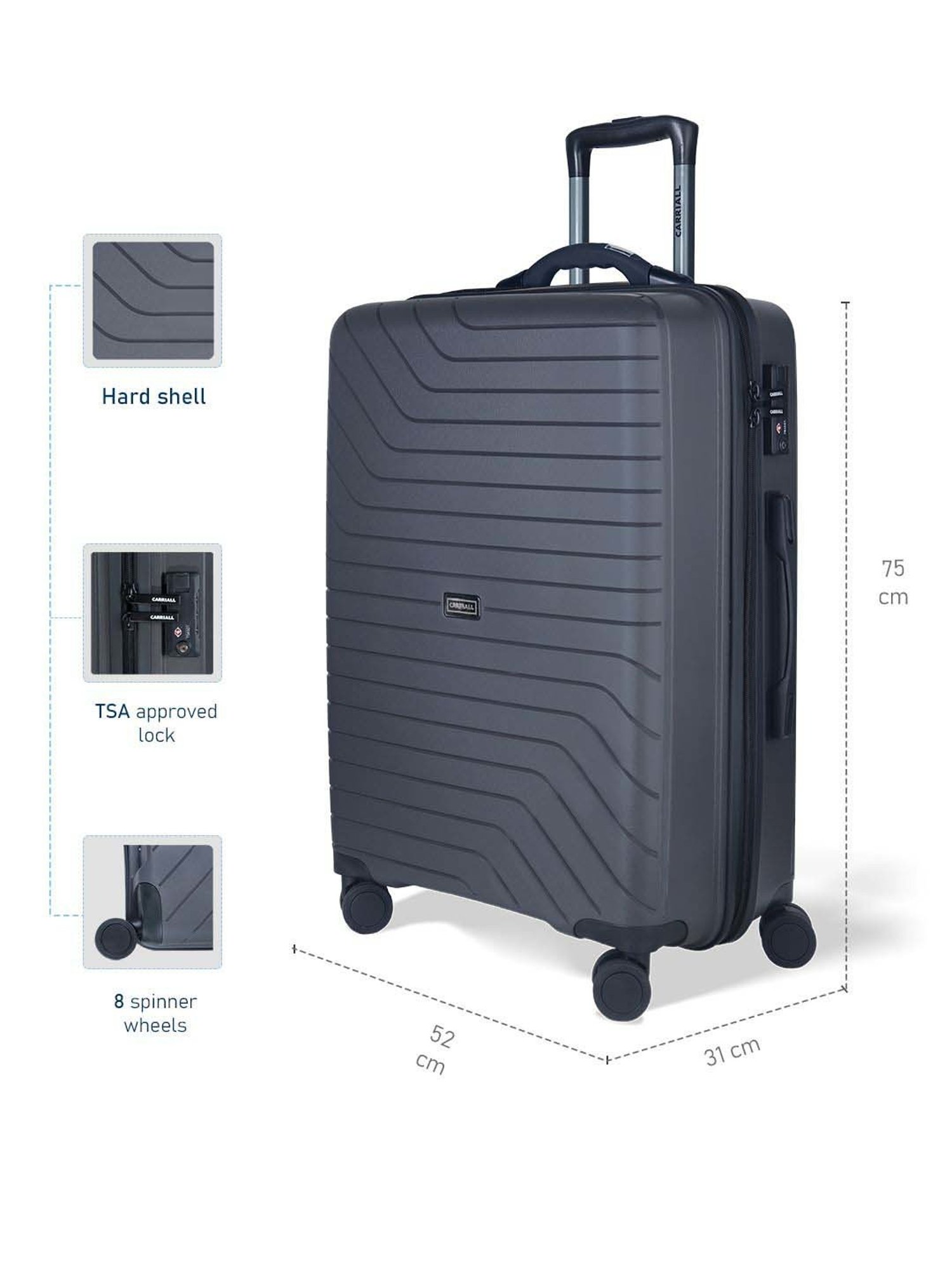Groove Smart Luggage set of 2 | Trolley luggage | Travel luggage