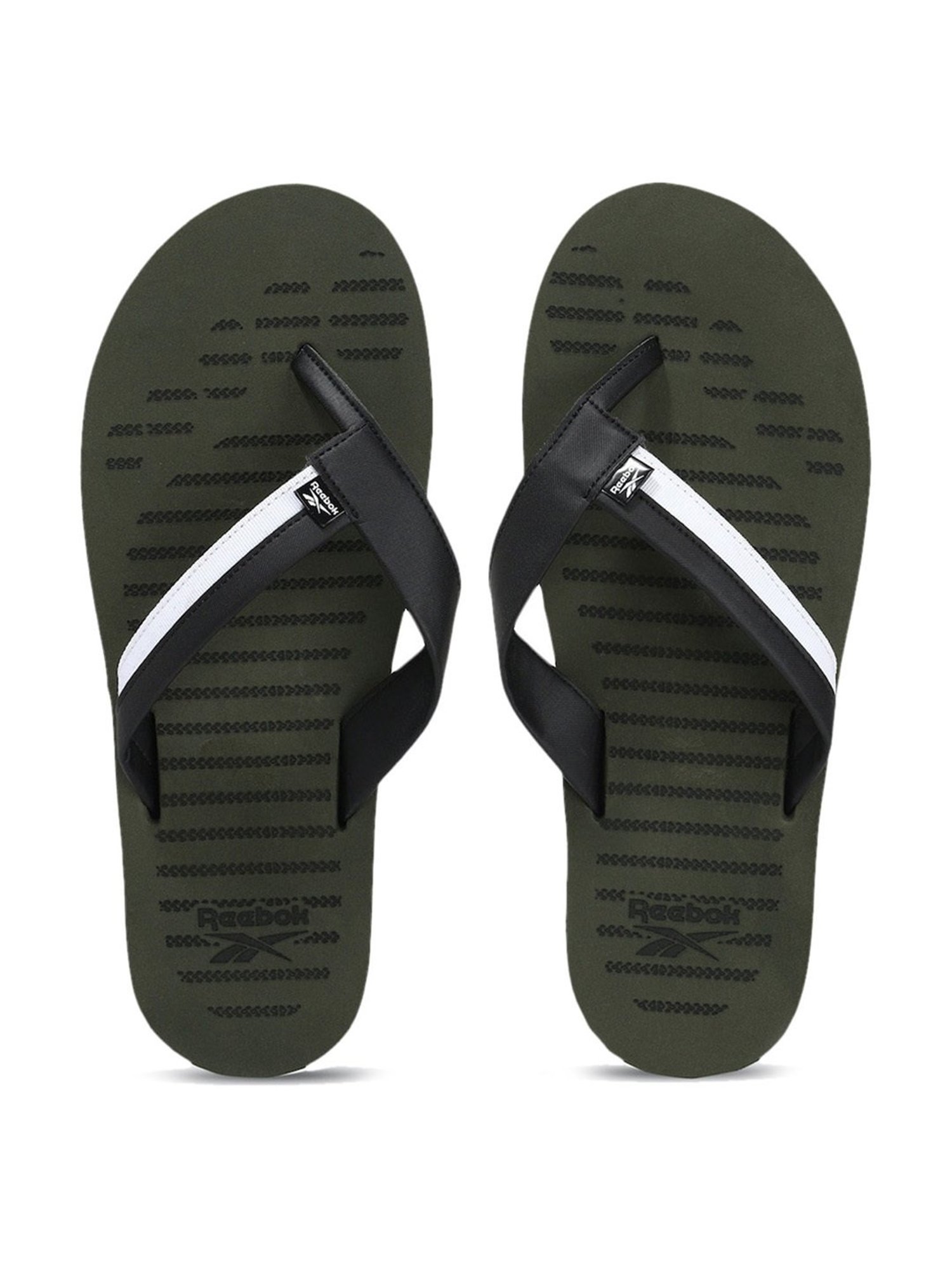 Black reebok outlet flip flops