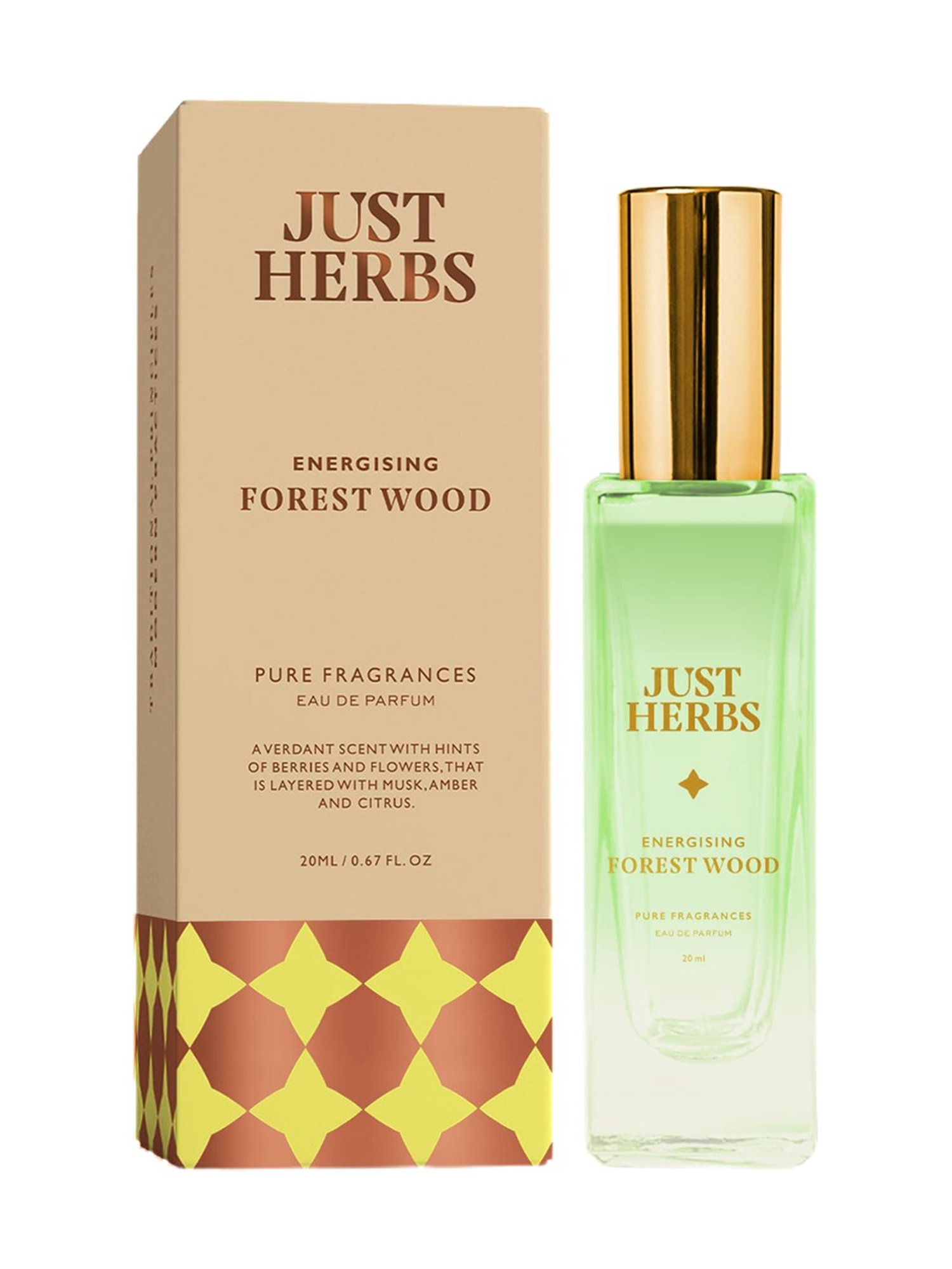 Buy JUST HERBS Energising Forest Wood Eau de Parfum - 20 ml at