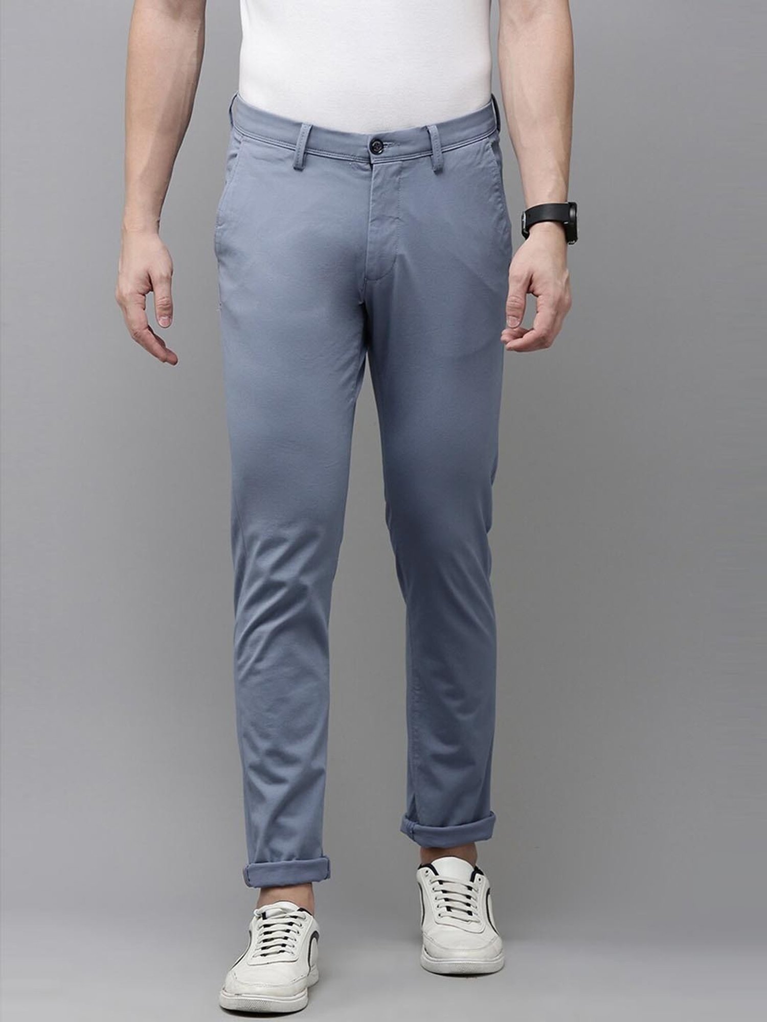 Buy Navy Blue Trousers & Pants for Men by CLUB CHINO Online | Ajio.com