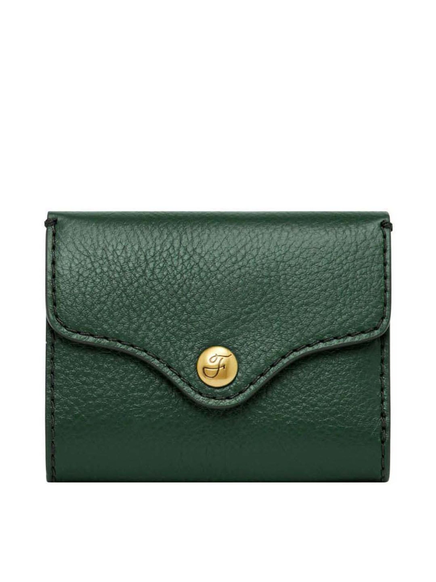 Buy Fossil Heritage Green Solid Wallet for Women Online At Best 