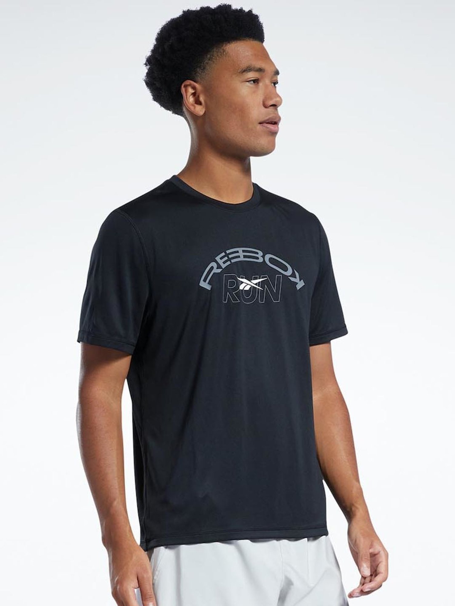 Reebok black hot sale t shirt