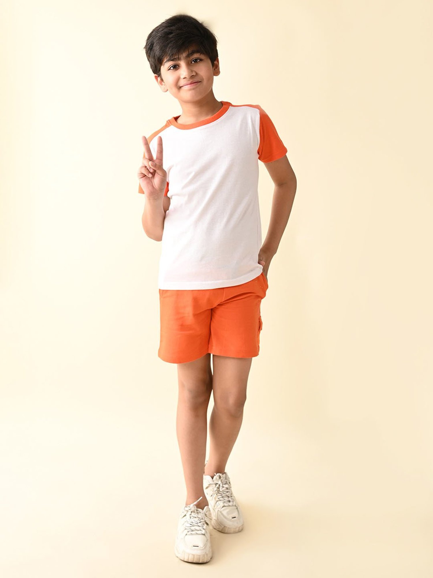 White and hot sale orange shorts