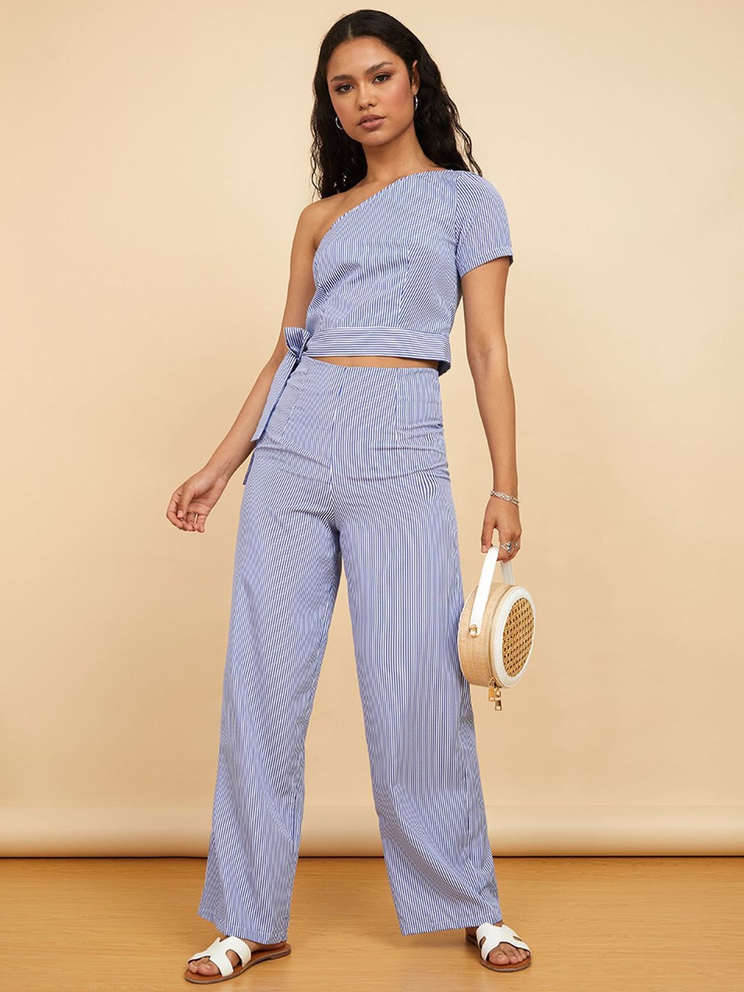 Gabriella Demetriades Is Spring Chic In Her Strap Crop Top And High Waist  Trousers