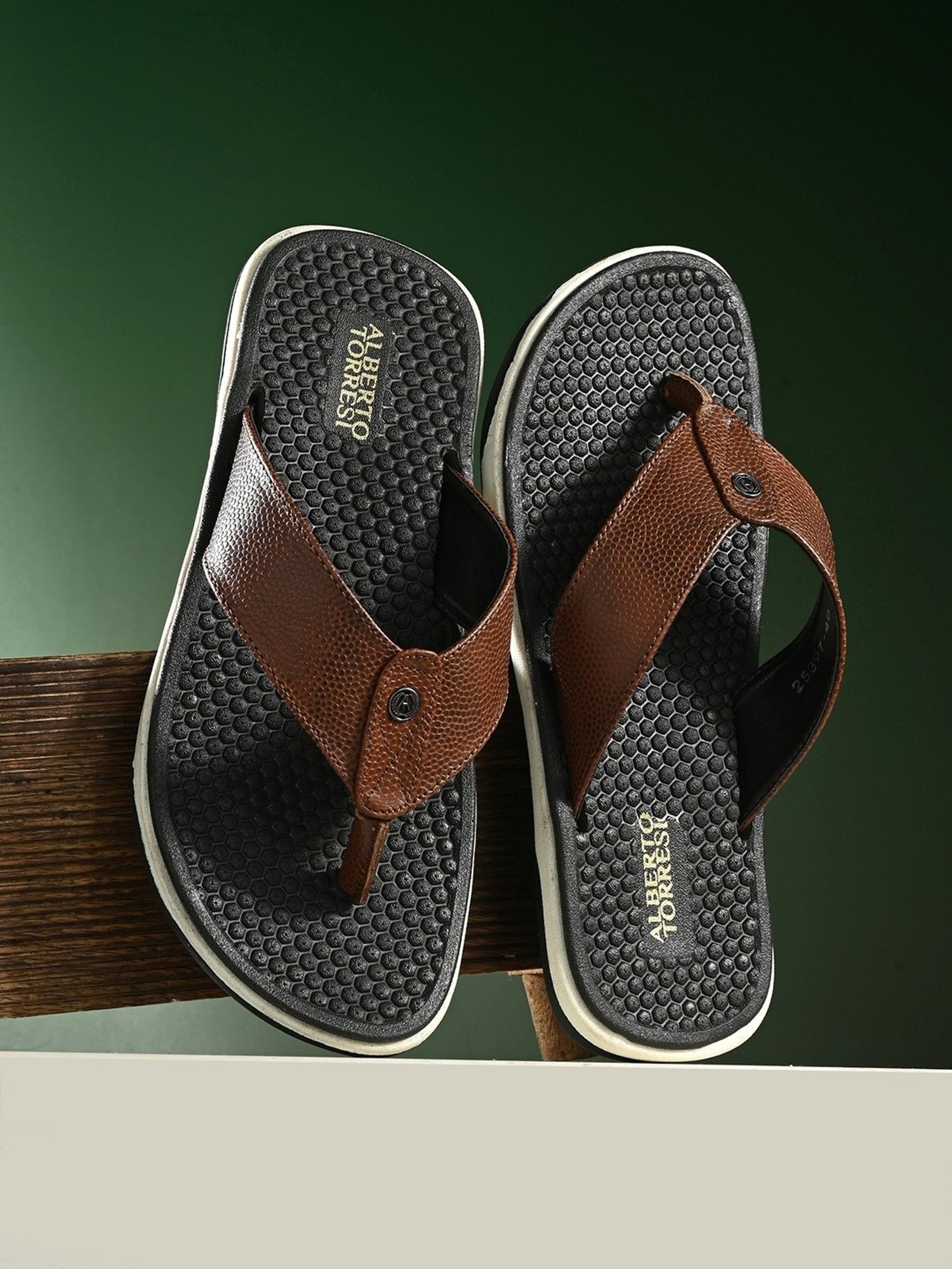 Alberto torresi men's leather sandals hot sale and floaters