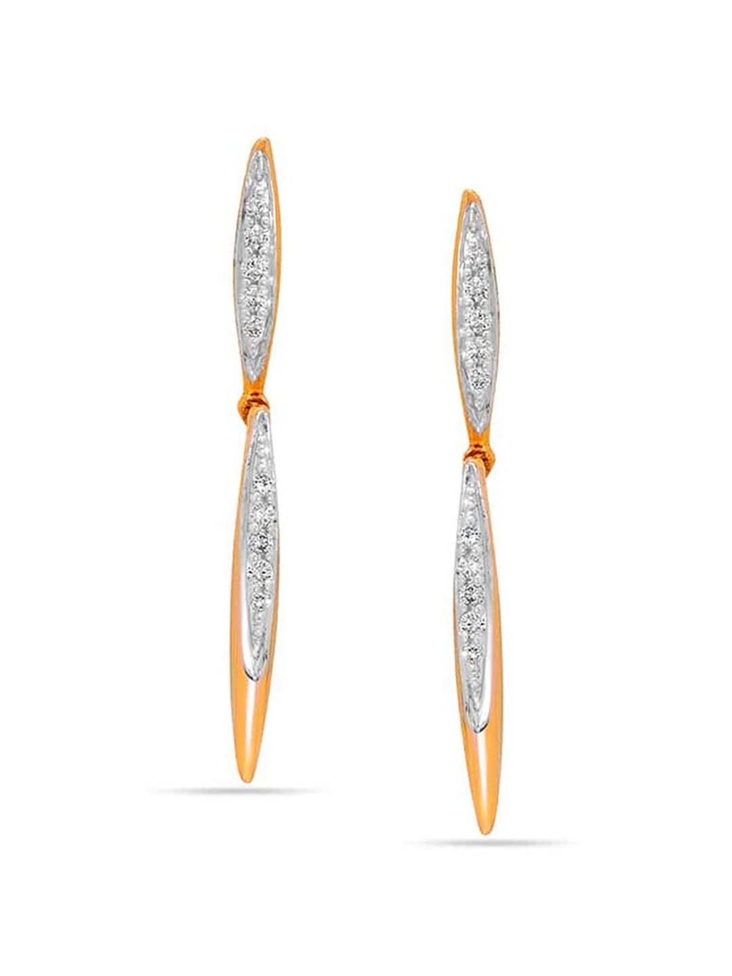 Mia by Tanishq 14kt Yellow Gold Shell Stud Earrings : Amazon.in: Fashion