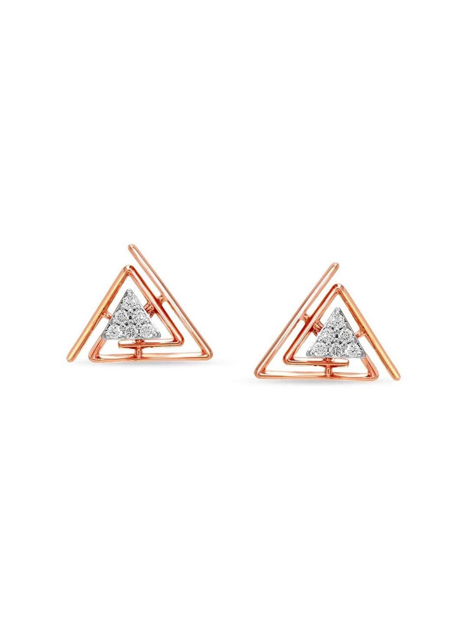 Buy SOHI Women's Intricate Triangle Stud Earrings - Dark Silver | Shoppers  Stop