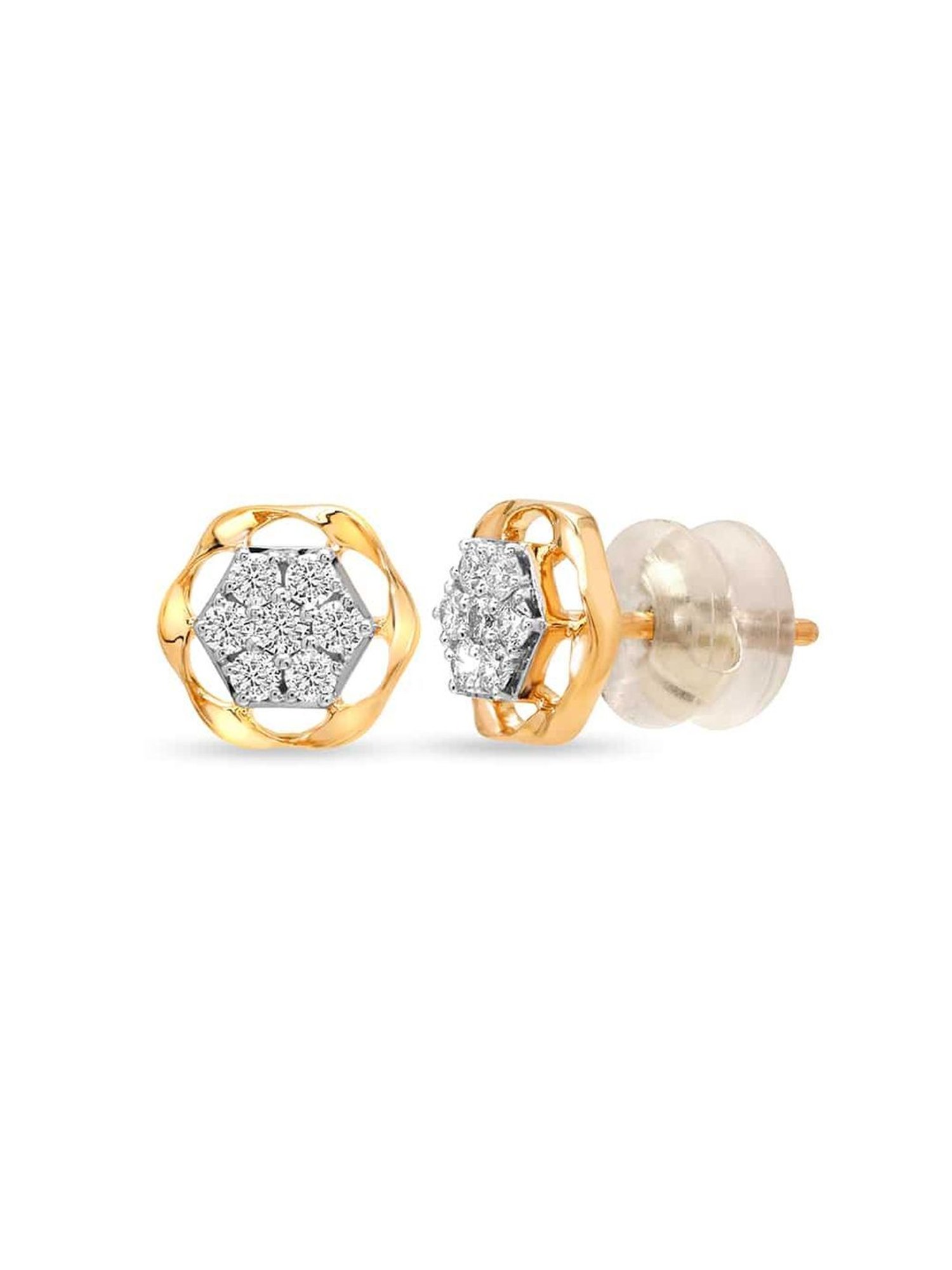 Tanishq Yellow Gold Diamond Stud Earring at Rs 19422/pair in Jaipur | ID:  17904965097