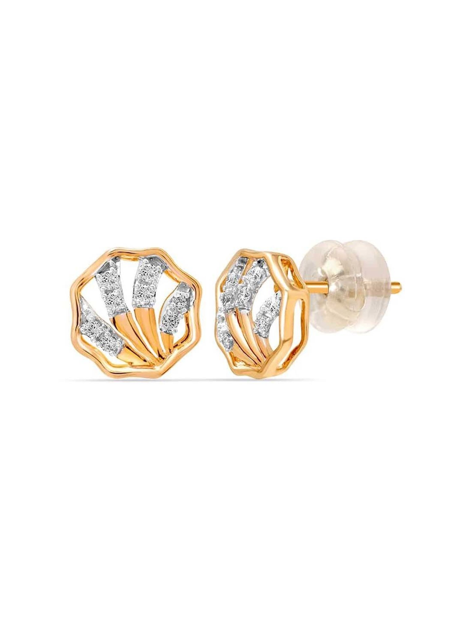 Tanishq Gold Earrings - Circular Stud - Jewelry in Delhi, 135356394 -  Clickindia