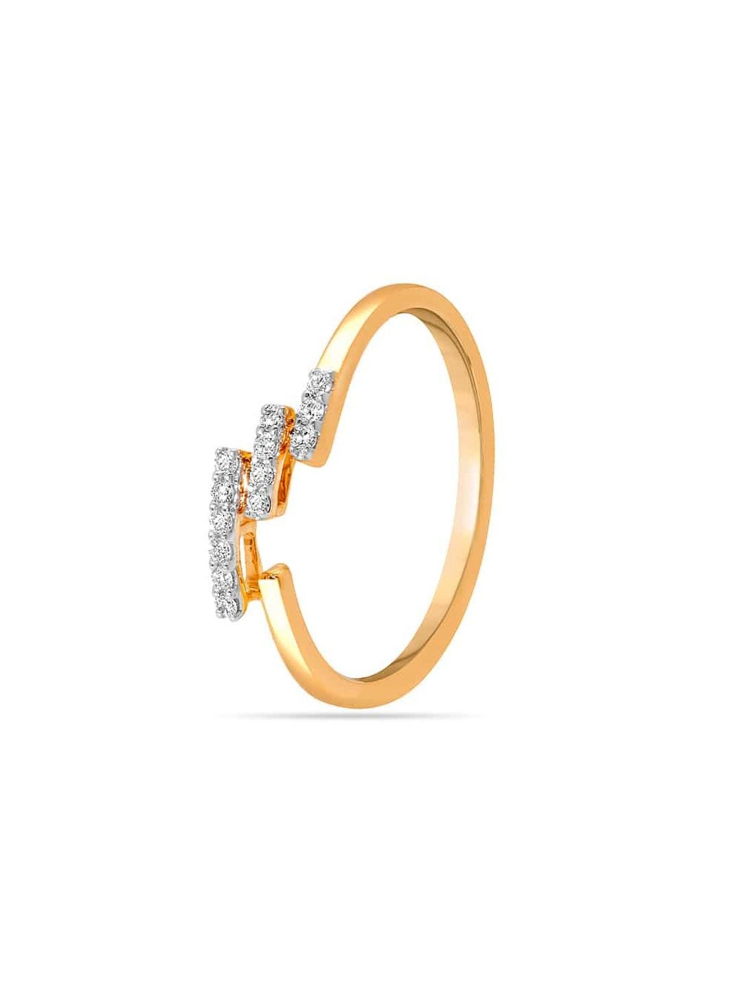 Enchanting 18 Karat Yellow Gold And Diamond Trail Finger Ring