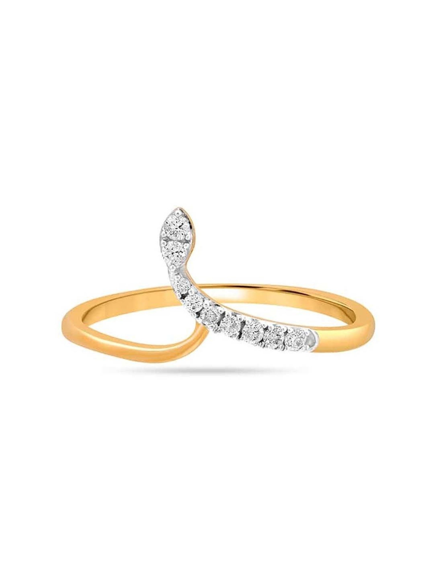 Mia by Tanishq Letter T 14kt Gold Alpha Ring : Amazon.in: Fashion