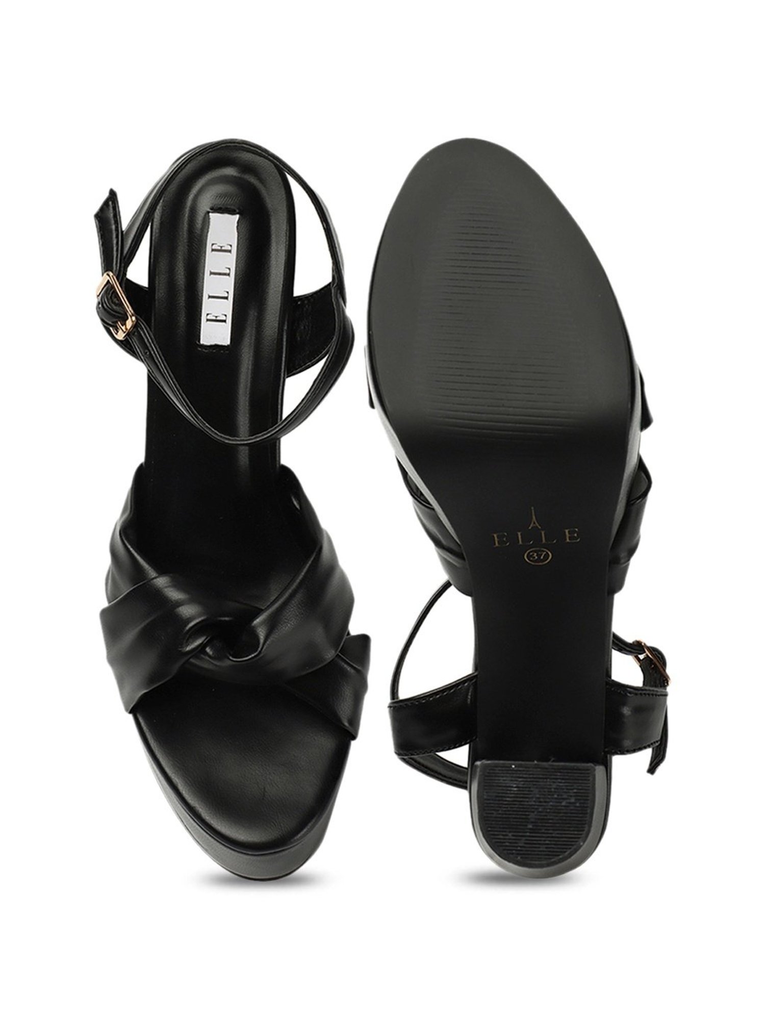 Leather sandals - Black - Ladies | H&M IN