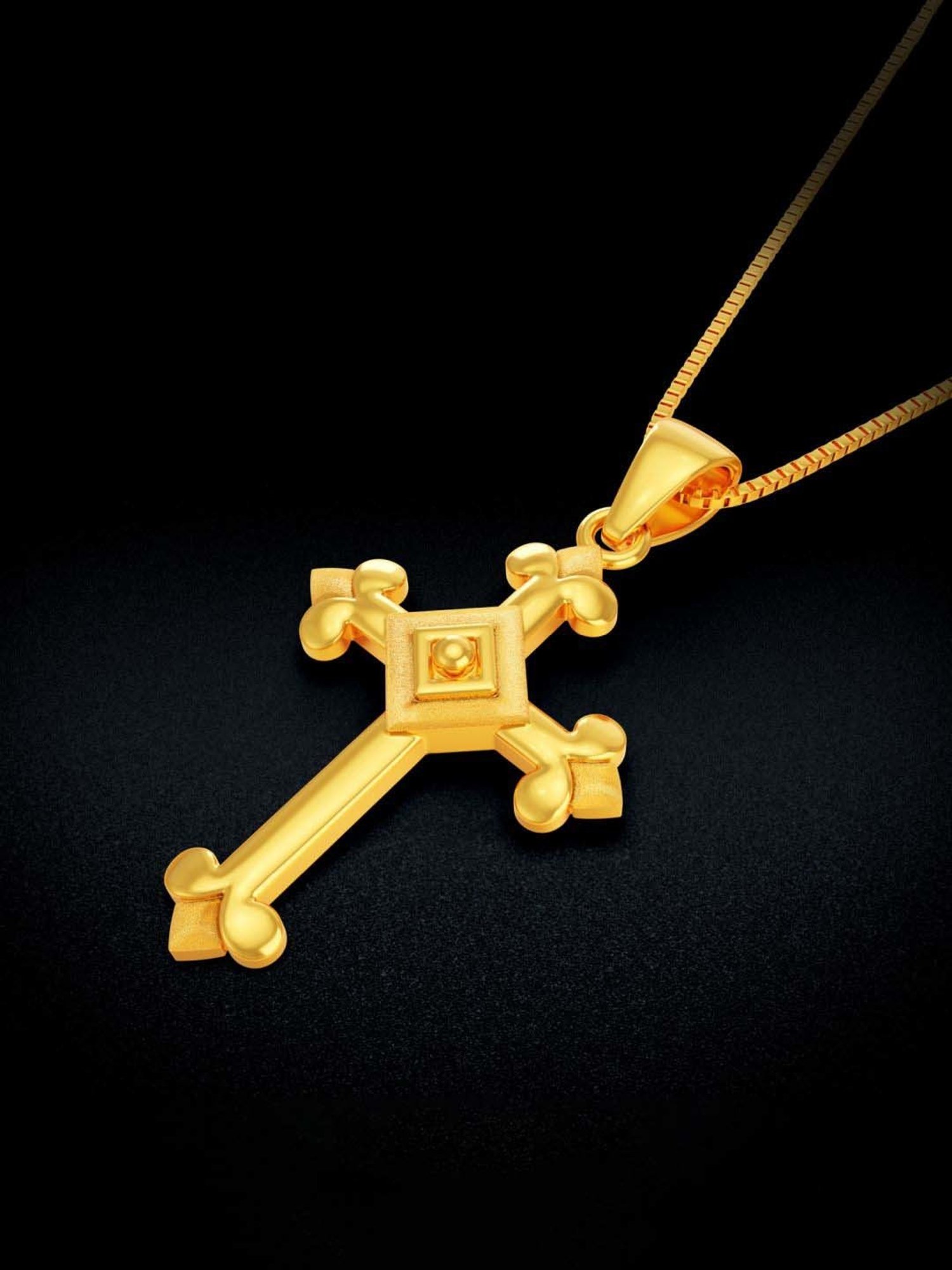 Gold cross pendant on sale joyalukkas