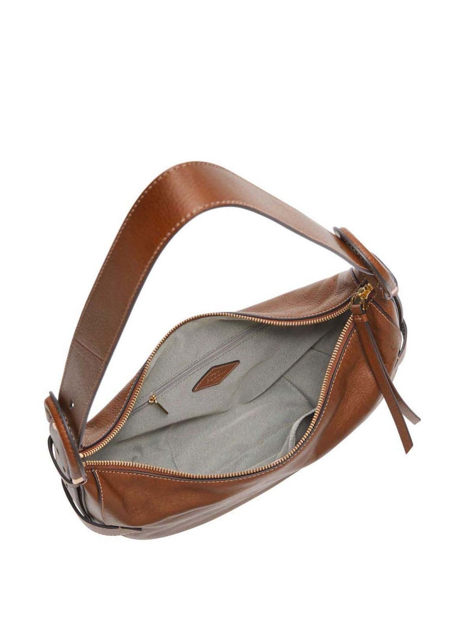 Vintage Fossil Brown Leather Floral Embossed Hobo Bag | eBay