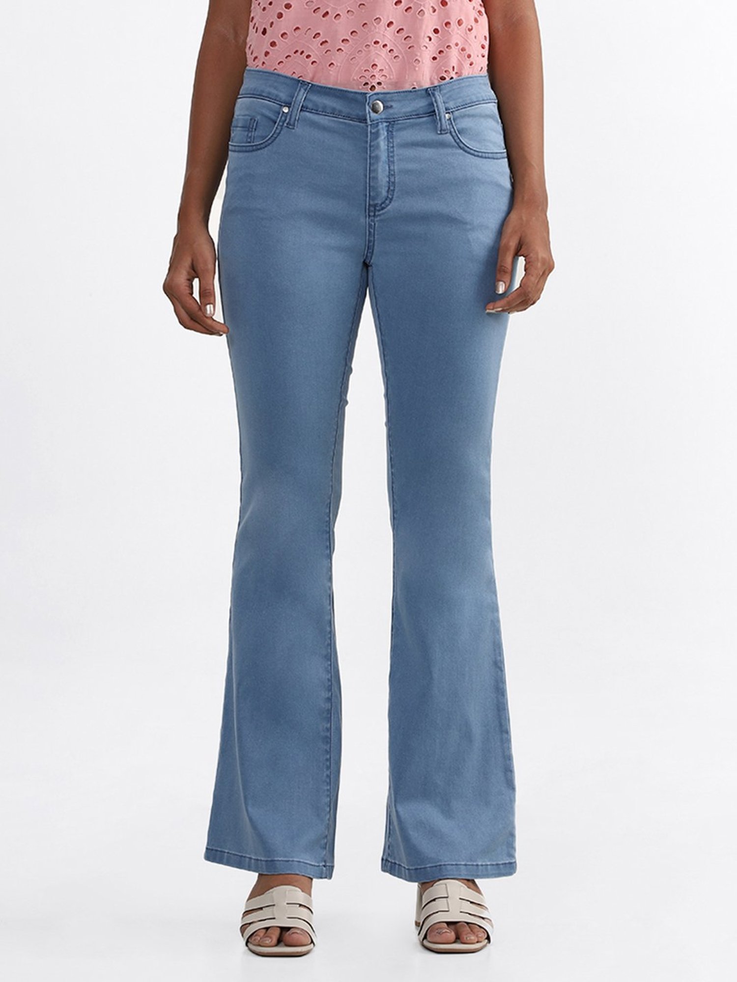 Buy LOV Light Blue Relaxed - Fit Mid - Rise Jeans from Westside