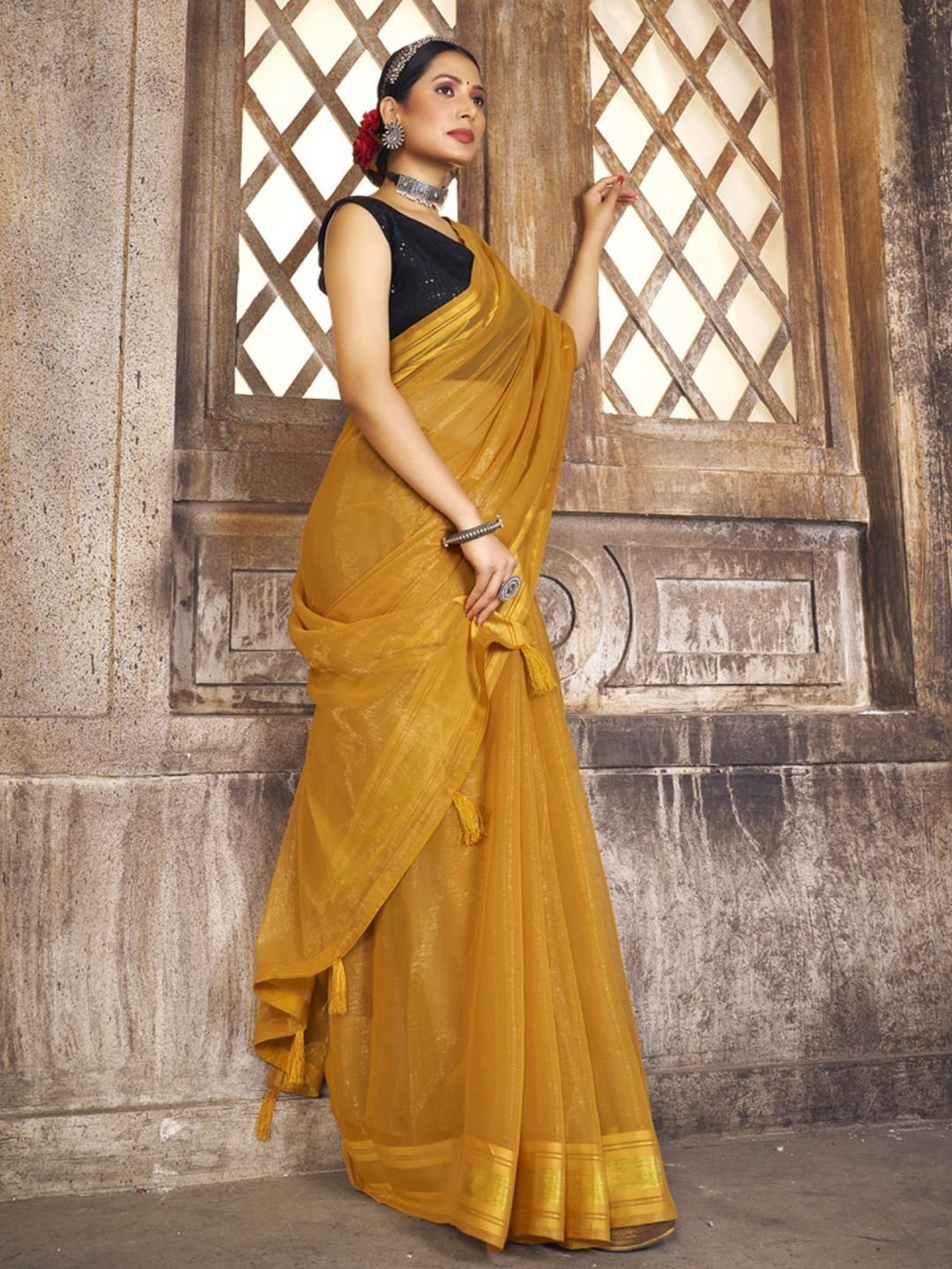 Yellow Saree - Buy Trendy Yellow Saree Online in India | Myntra