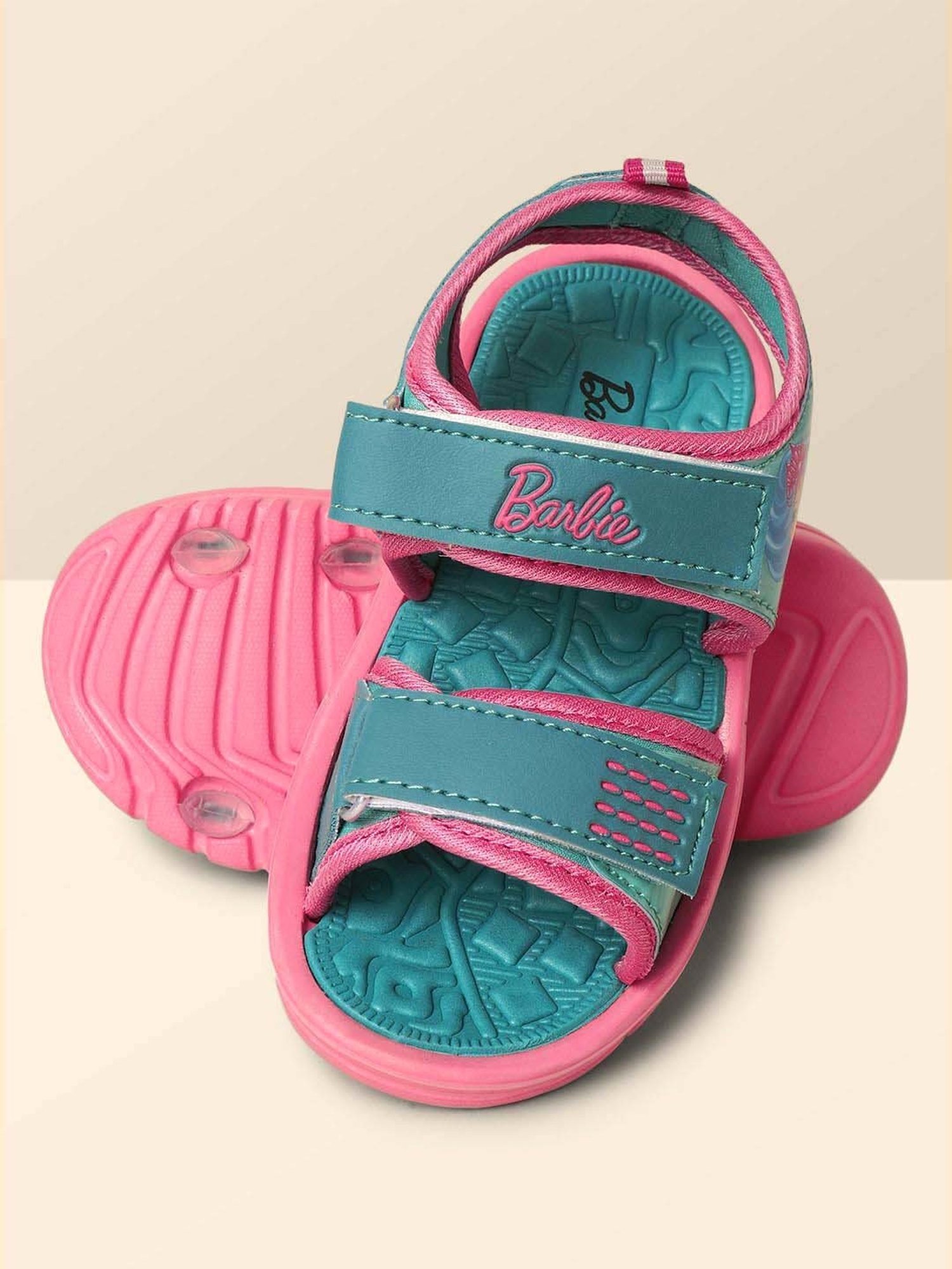 Amazon.com: Barbie Girls Sliders | Kids & Teens Pink Moulded Ridge Bottom  Sandals | Doll Beachwear Summer Pool Shoes | Slip-on Footwear : Toys & Games