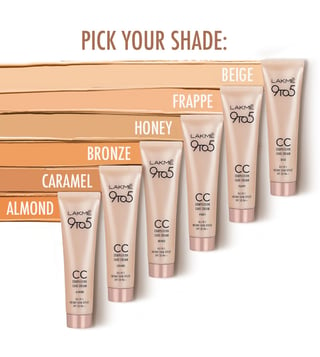 Lakme 9to5 deals cc cream shades