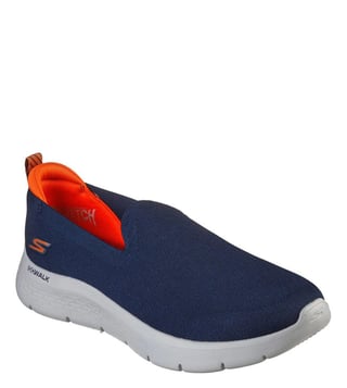 Buy Skechers GO WALK FLEX Navy White Walking Shoes for Men