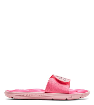 Under armour pink on sale slides